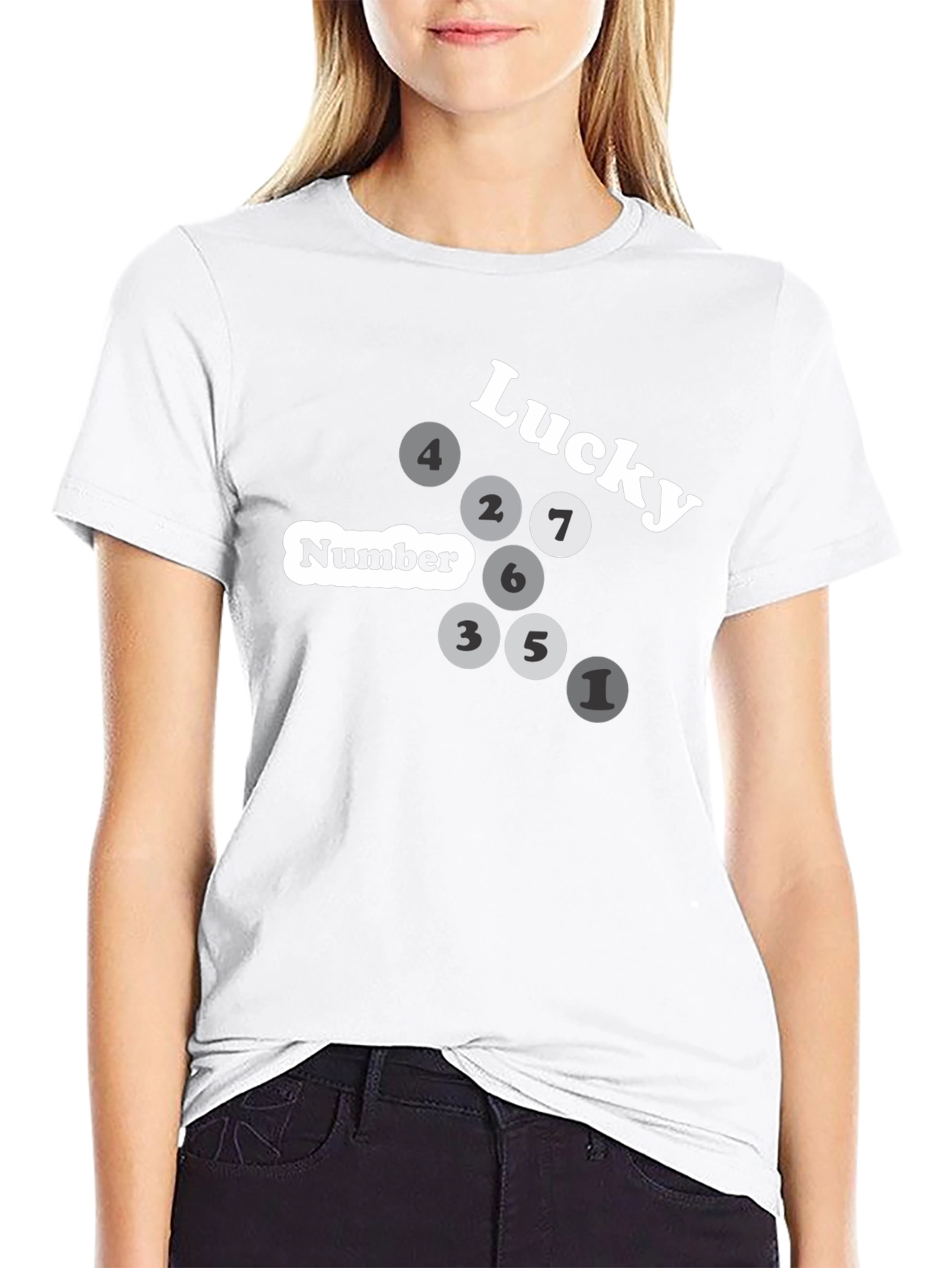 Lucky Number Graphic Tee - Black