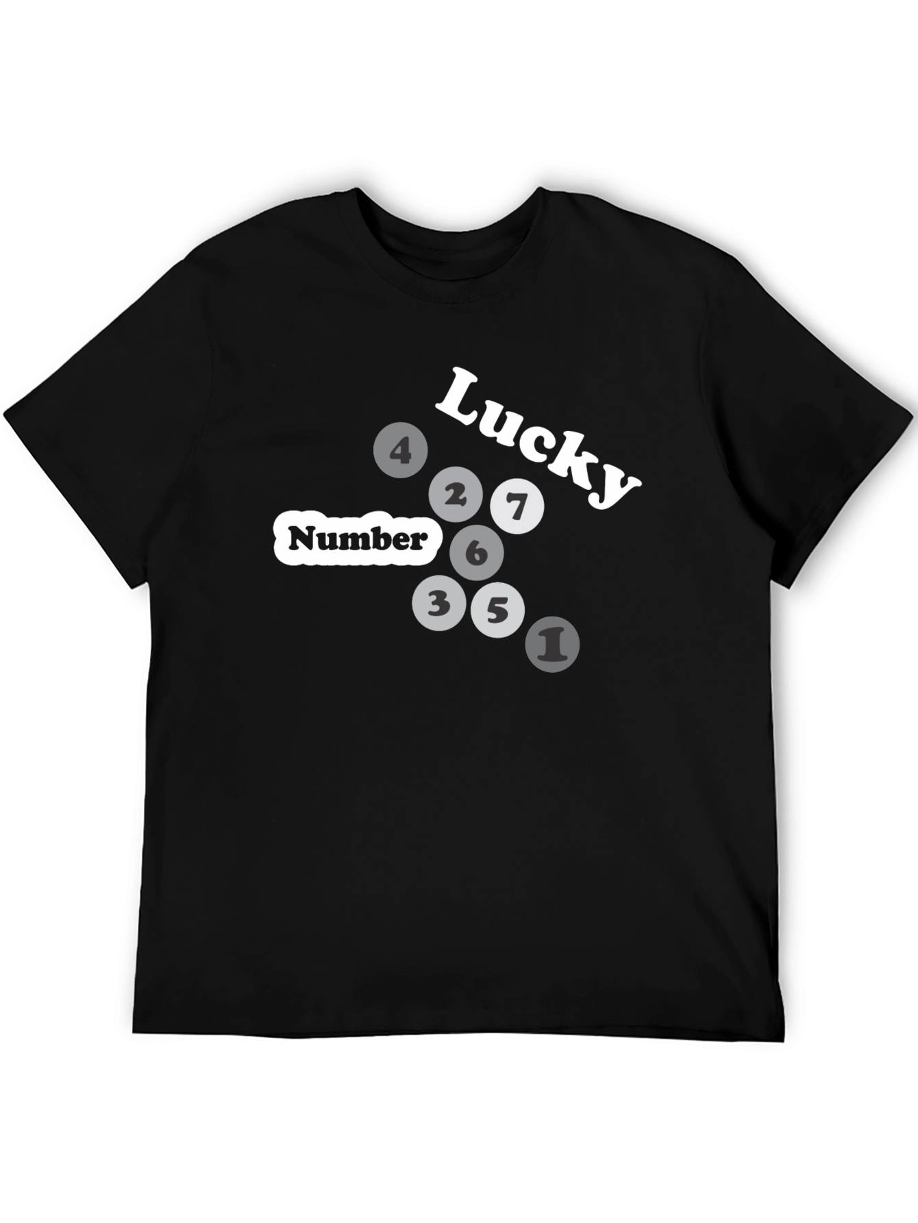 Lucky Number Graphic Tee - Black