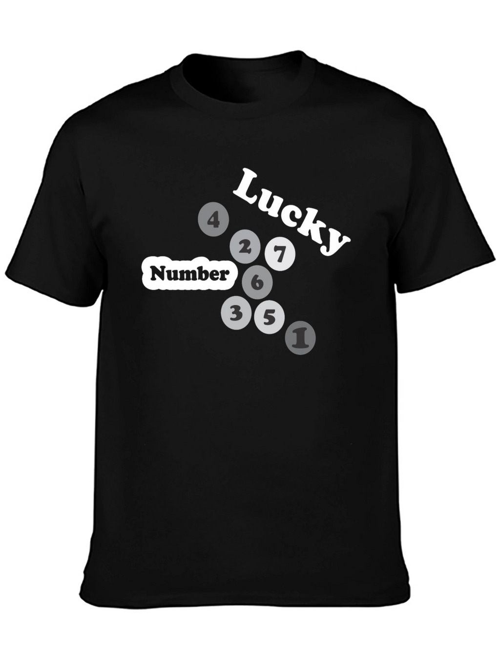 Lucky Number Graphic Tee - Black