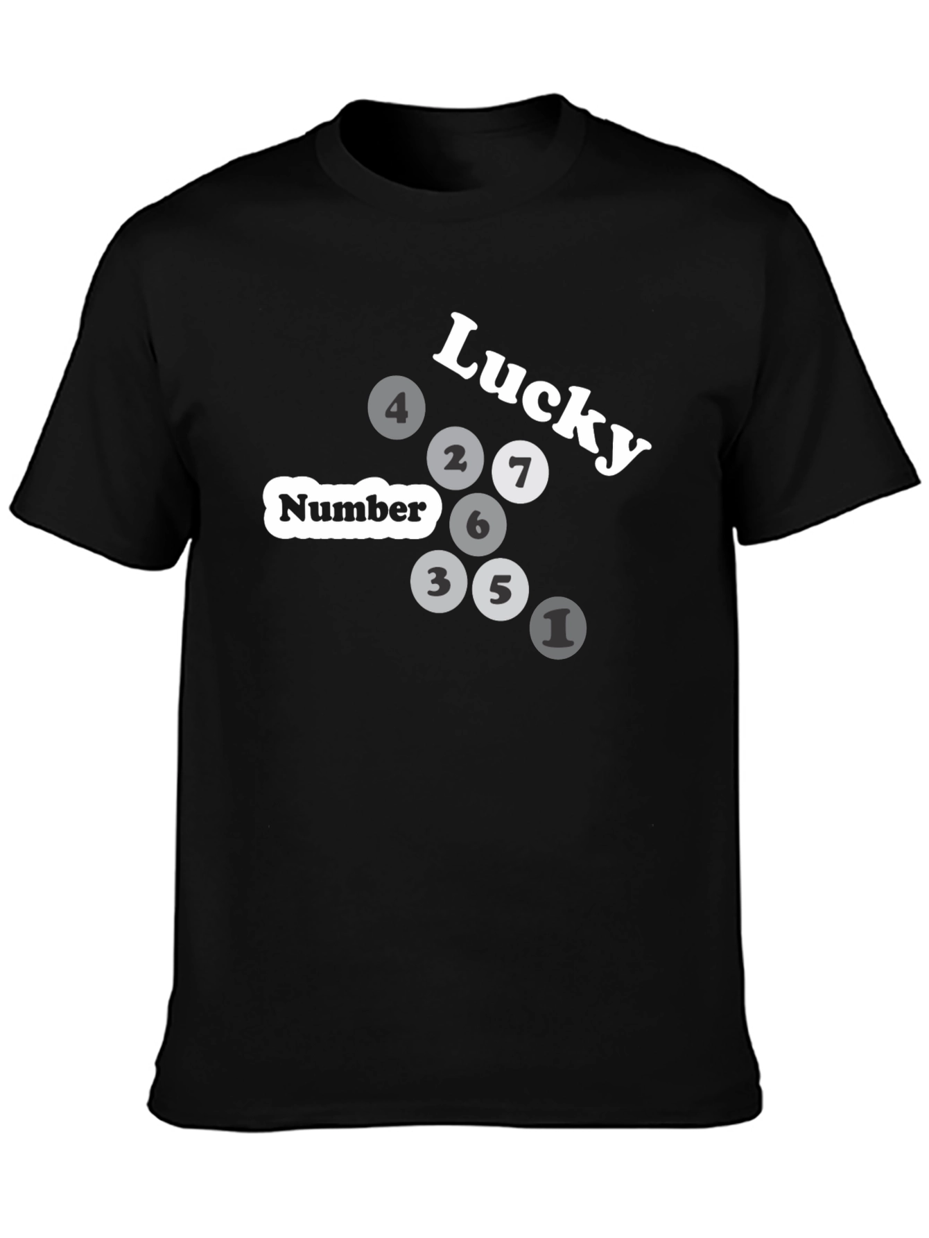 Lucky Number Graphic Tee - Black