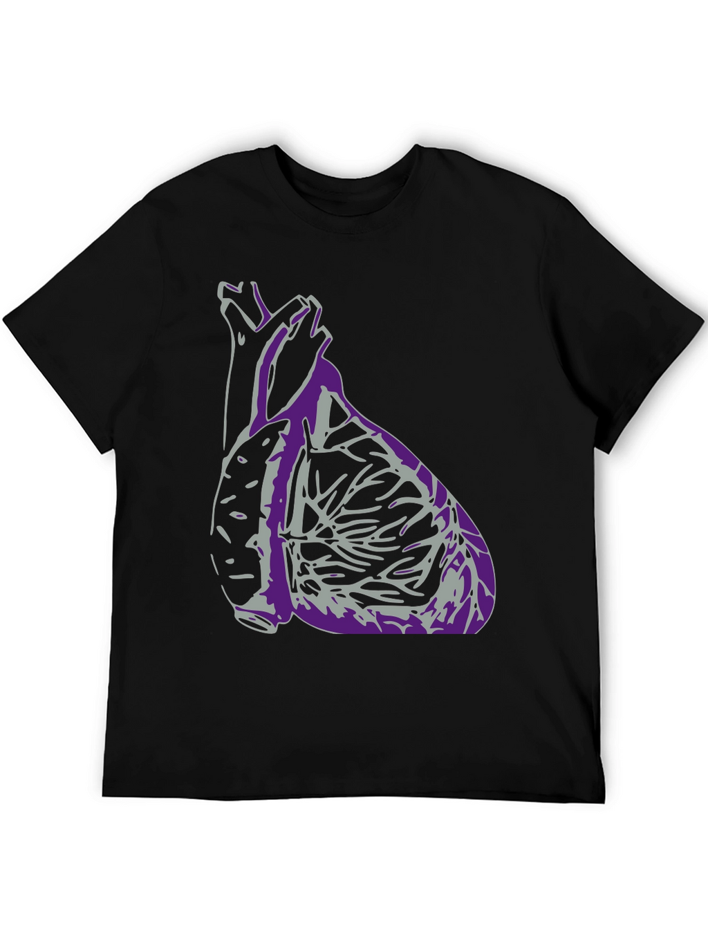 Anatomical Heart Graphic T-Shirt - Black