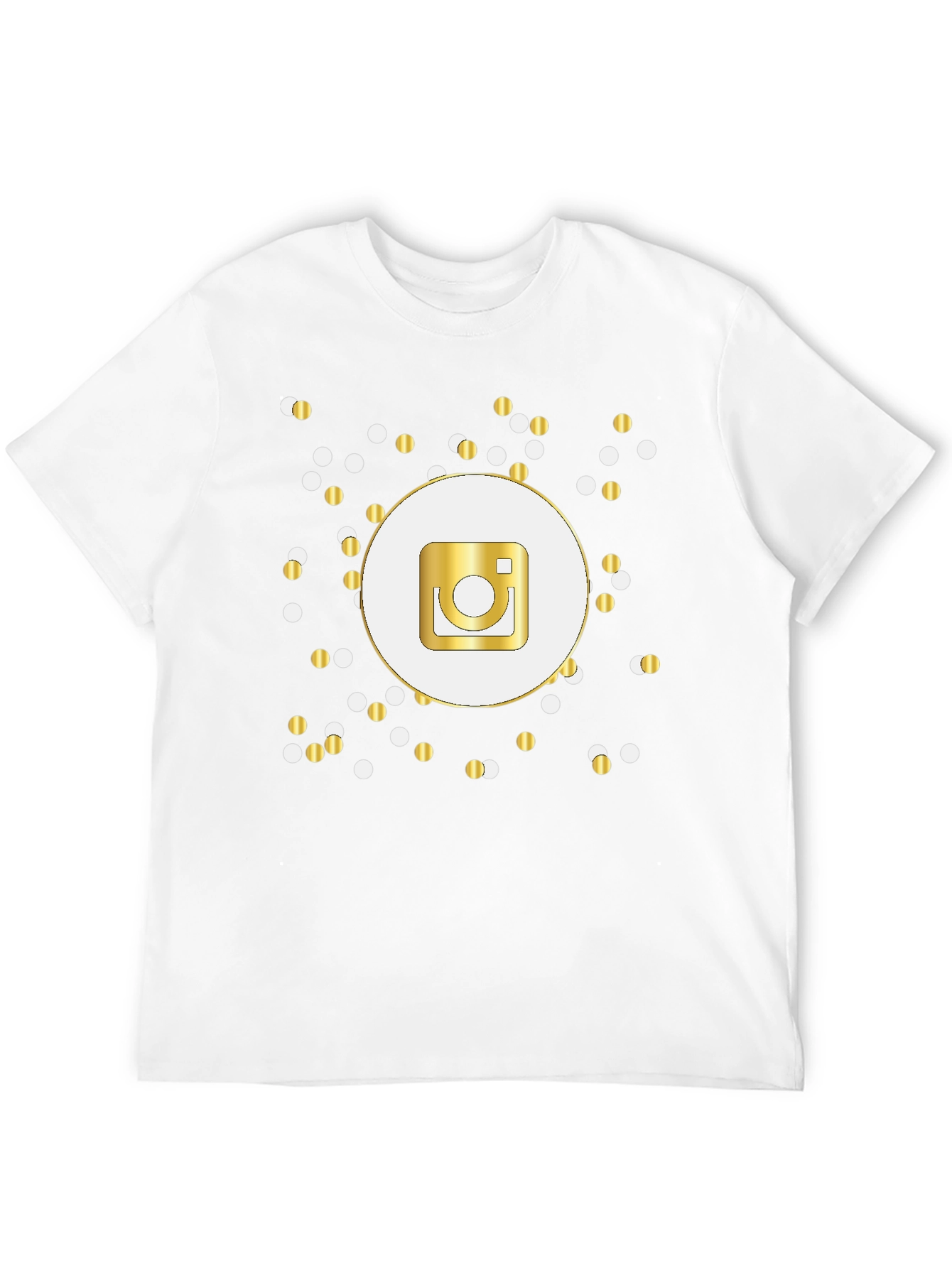 Gold Instagram Logo T-Shirt
