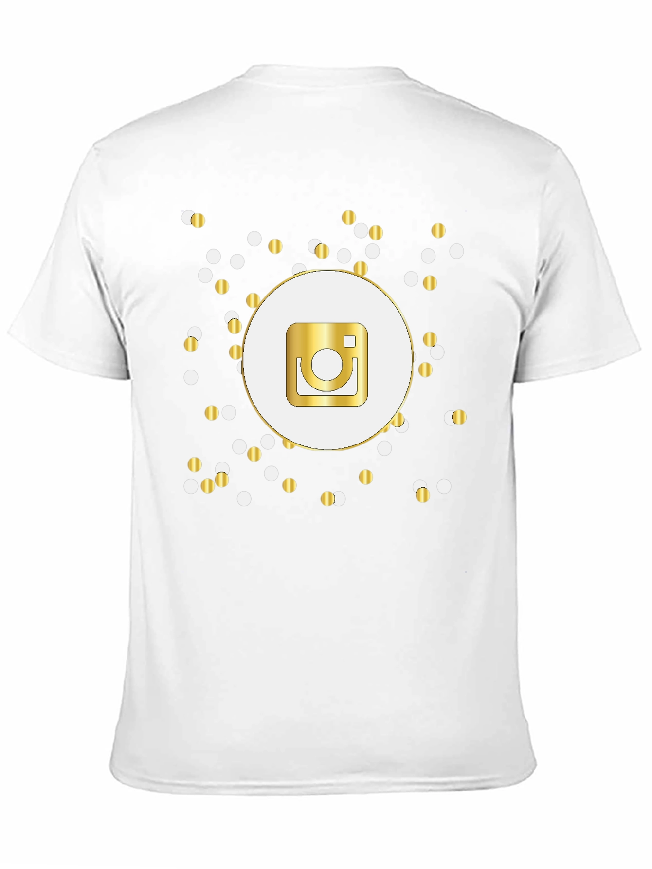 Gold Instagram Logo T-Shirt