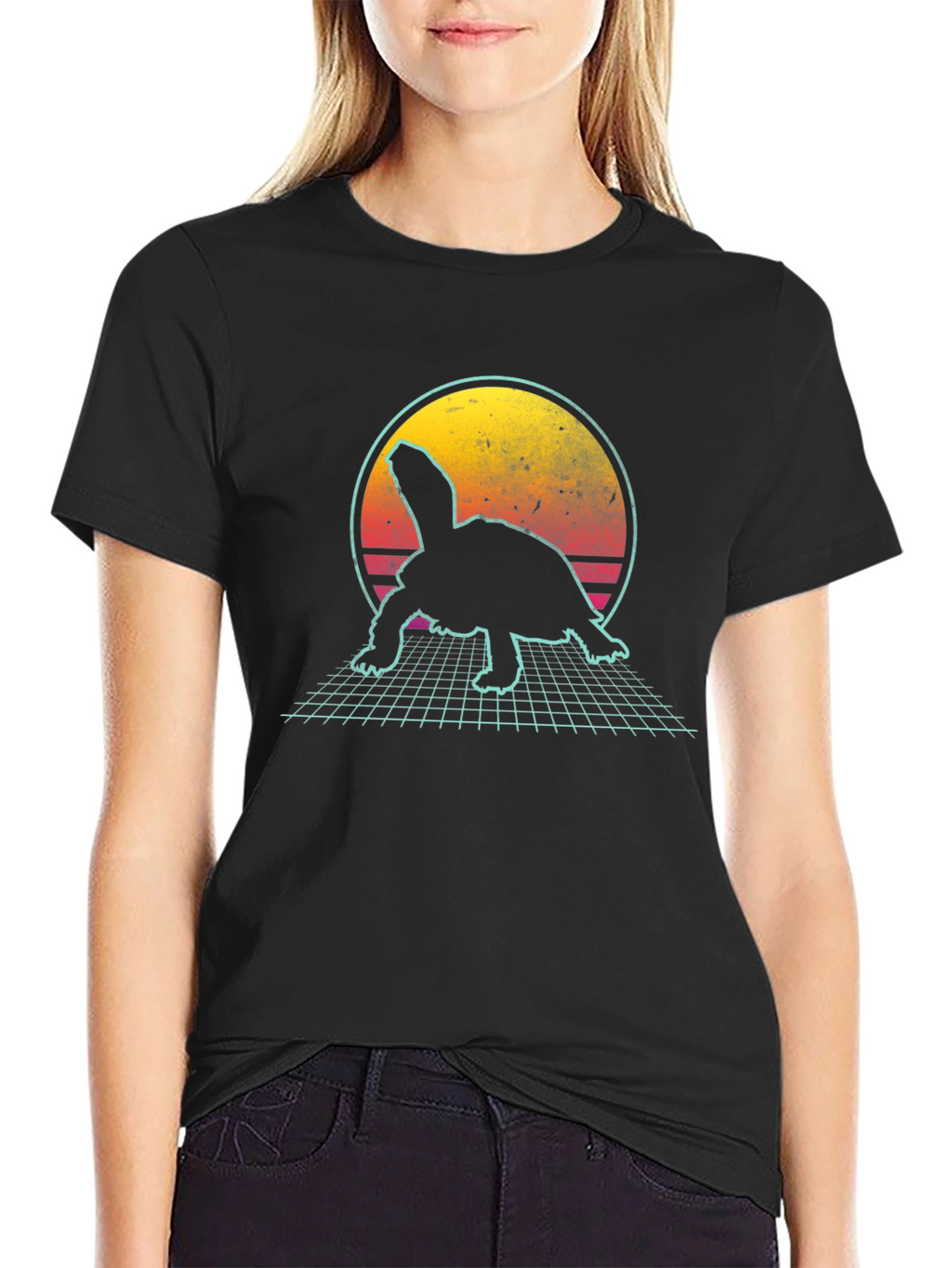 Retro Turtle T-Shirt - Synthwave Graphic Tee