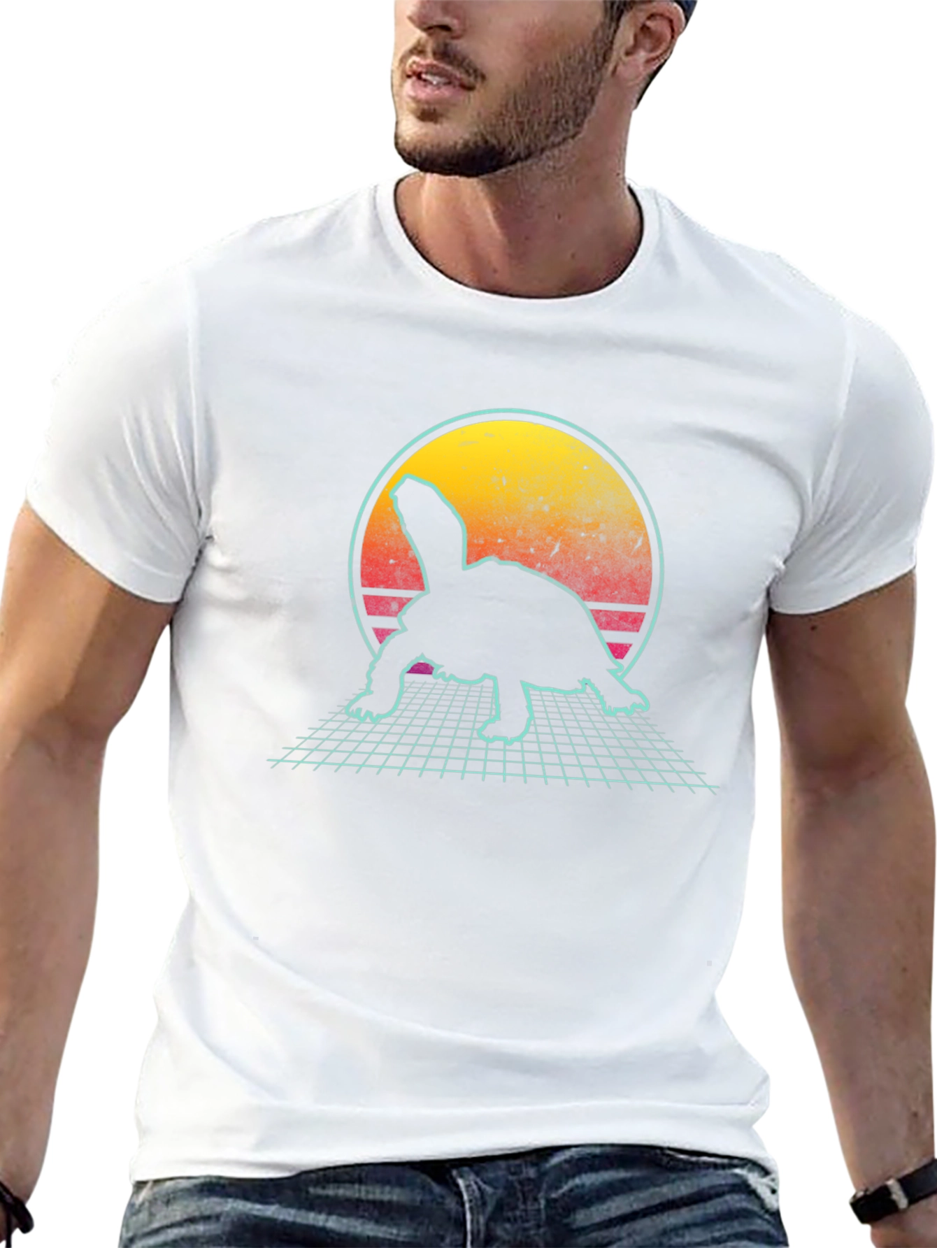 Retro Turtle T-Shirt - Synthwave Graphic Tee