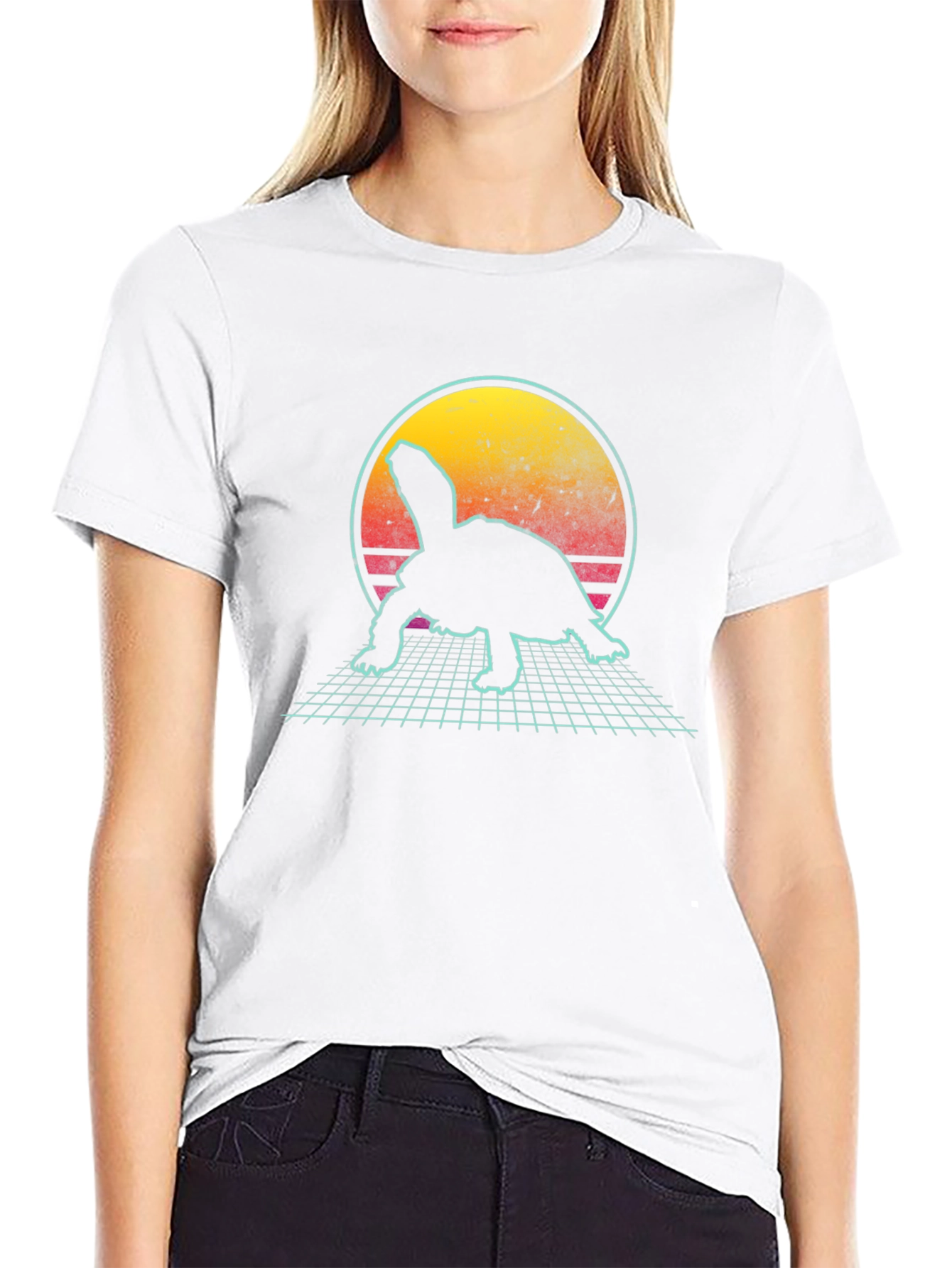 Retro Turtle T-Shirt - Synthwave Graphic Tee