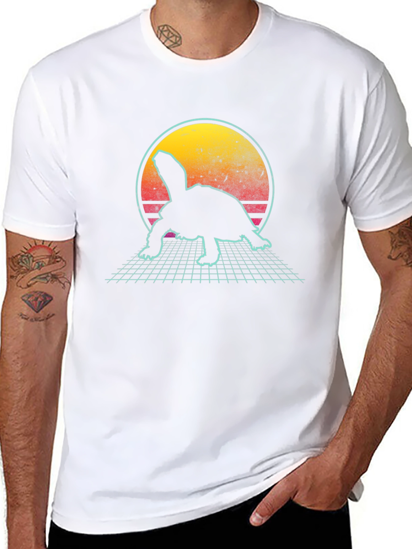 Retro Turtle T-Shirt - Synthwave Graphic Tee