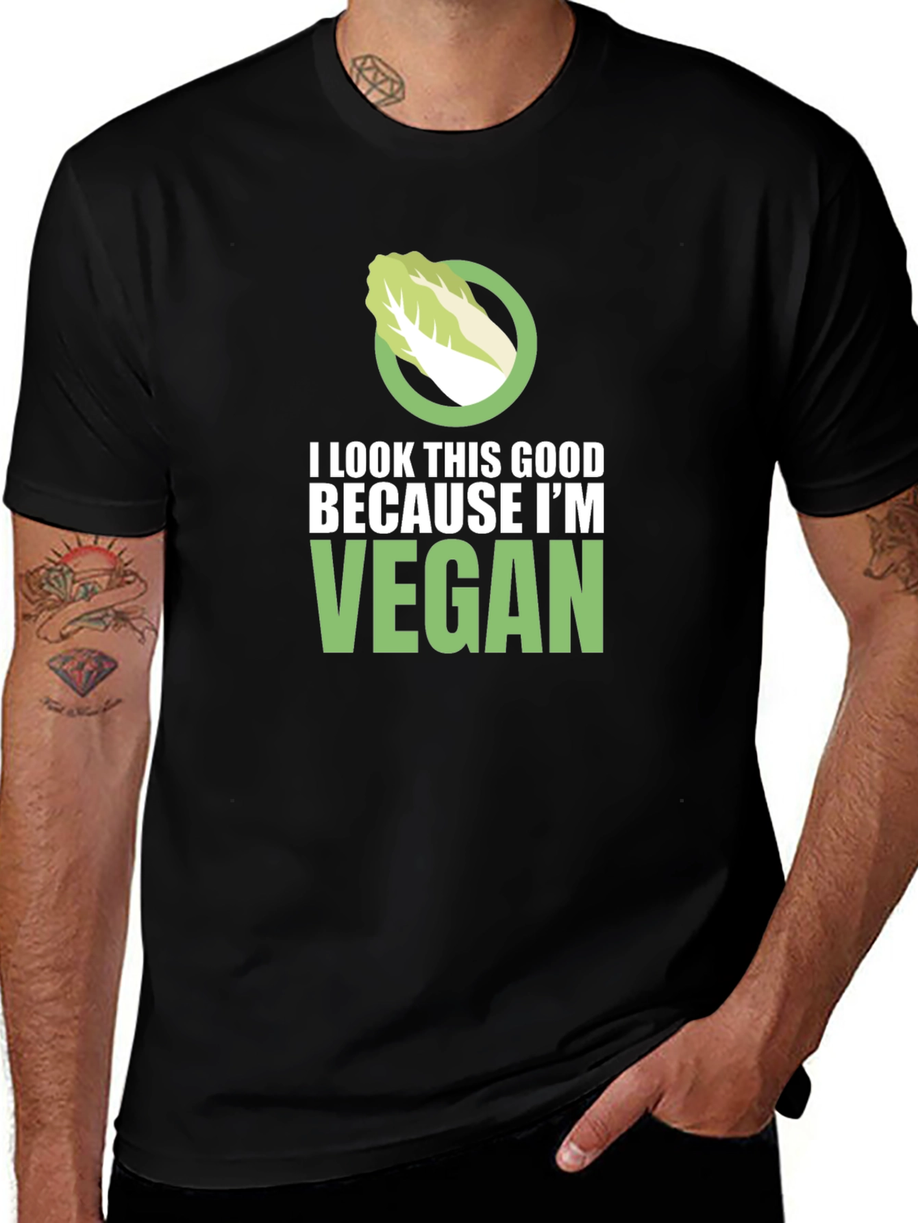 Vegan T-Shirt: I Look This Good Because Im Vegan