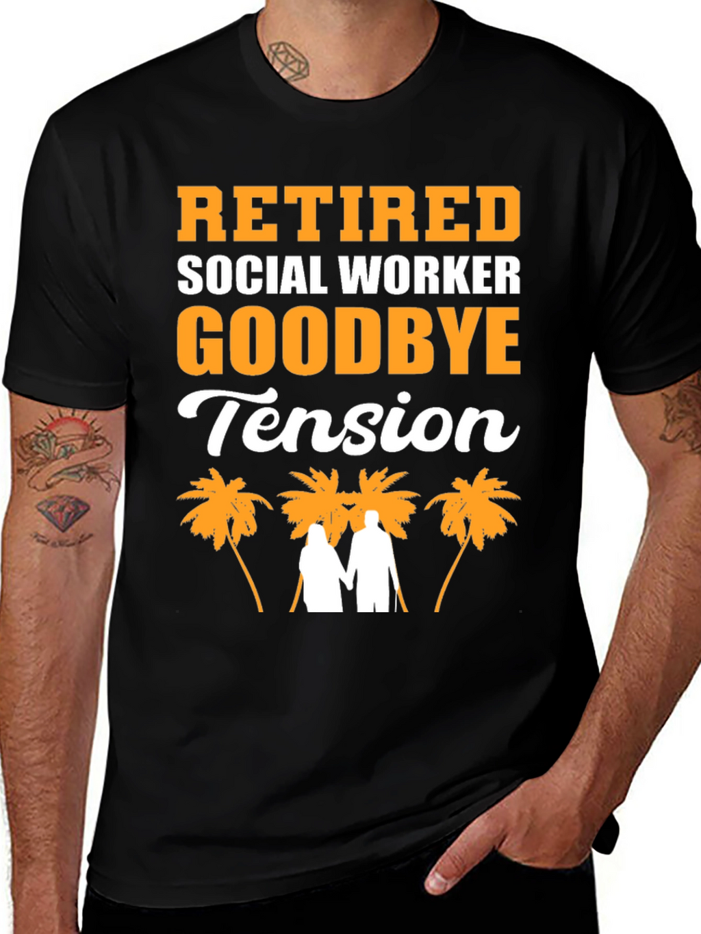 Retired Social Worker T-Shirt: Goodbye Tension!