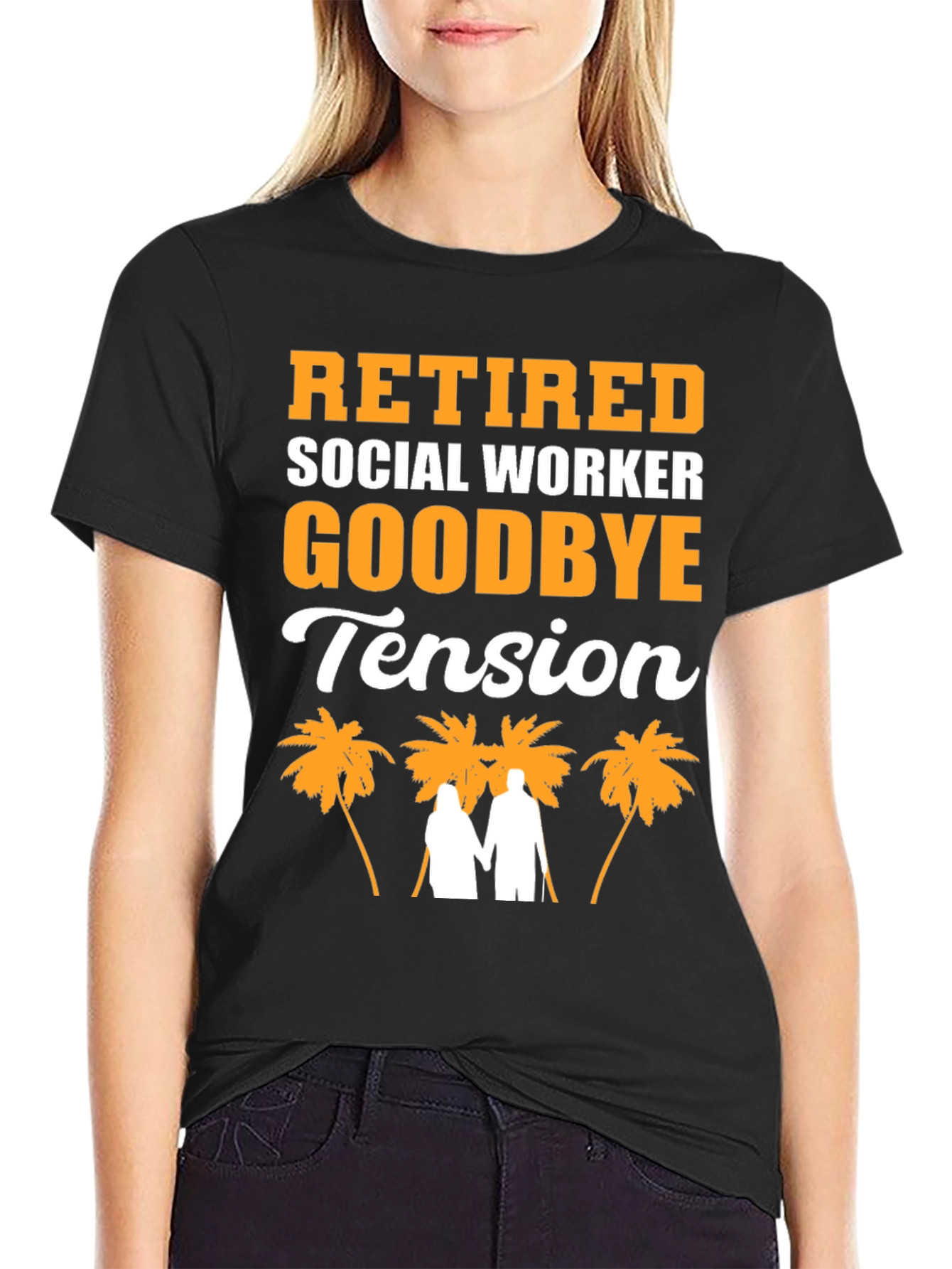 Retired Social Worker T-Shirt: Goodbye Tension!