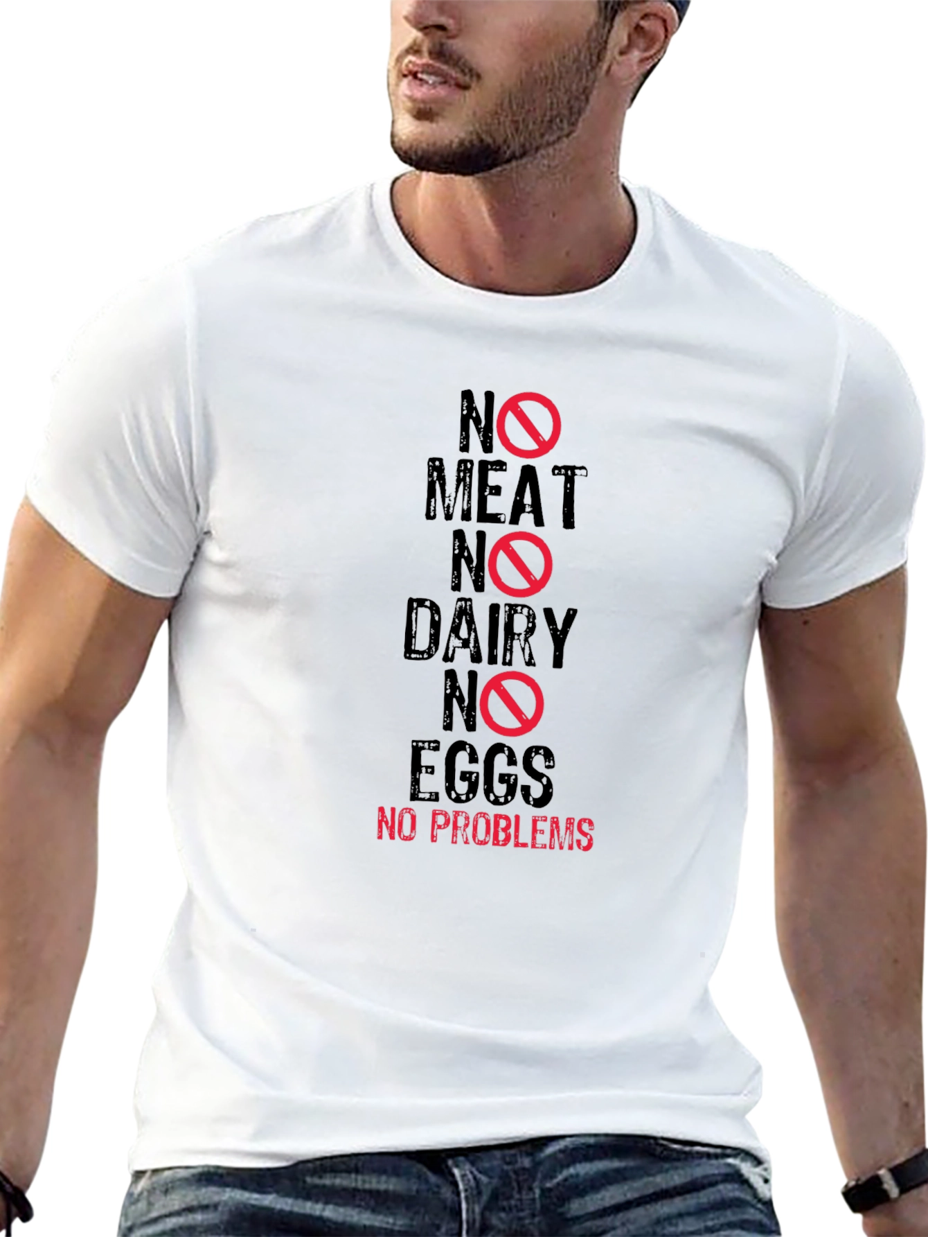Vegan T-Shirt - No Meat Dairy Eggs - No Problems!