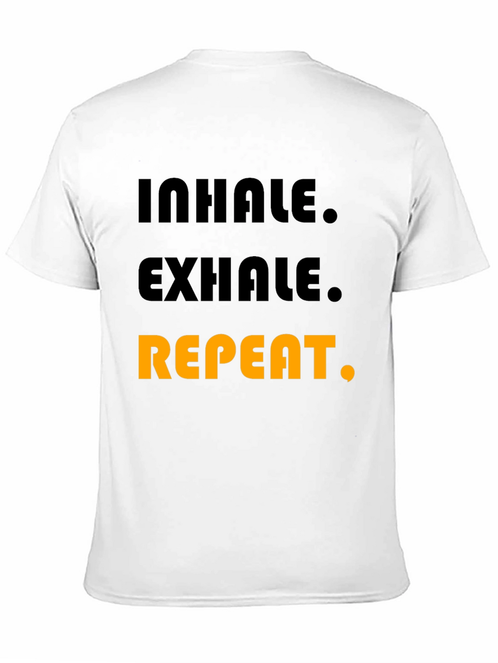 Inhale Exhale Repeat Graphic T-Shirt - Black