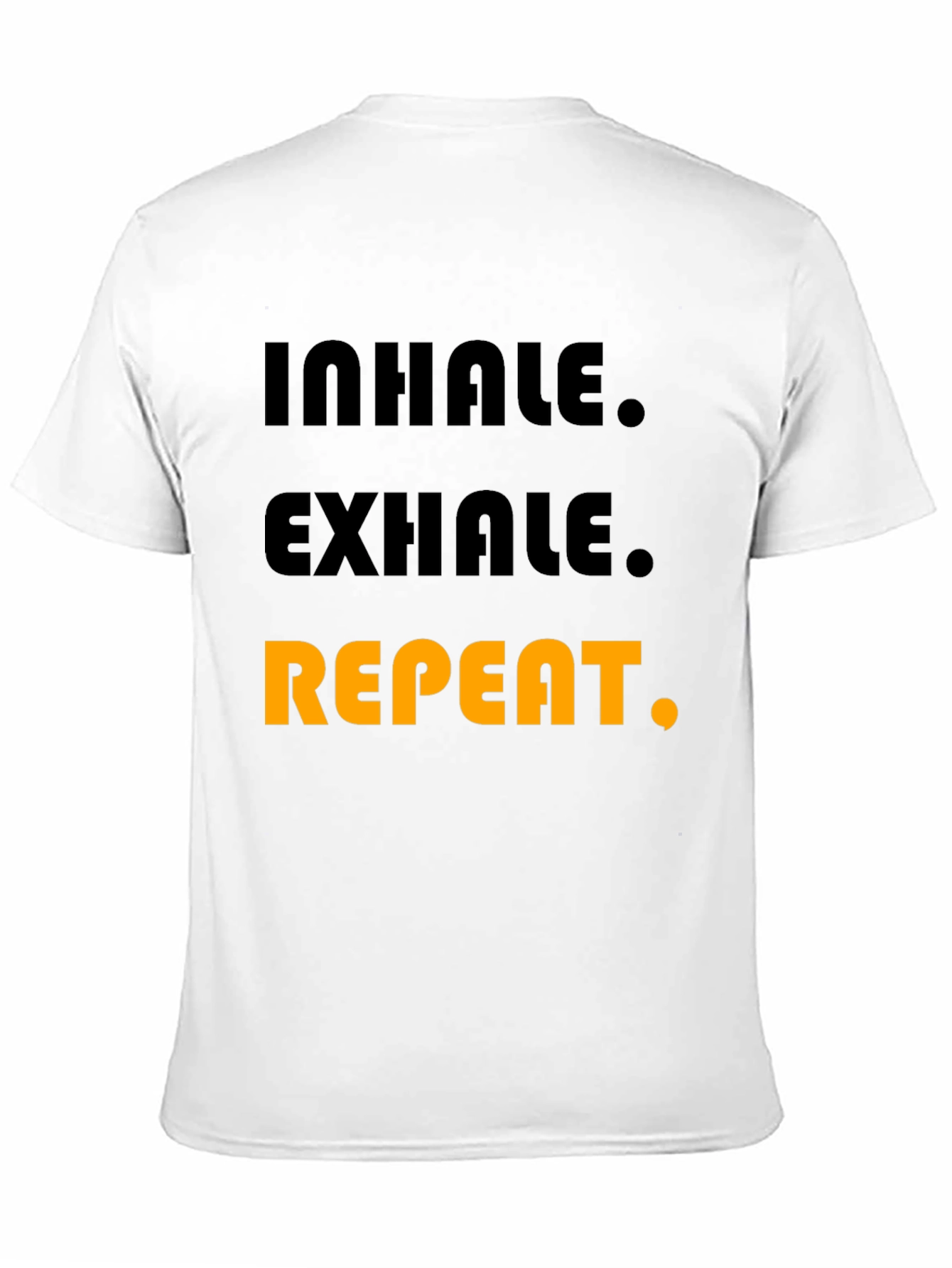 Inhale Exhale Repeat Graphic T-Shirt - Black