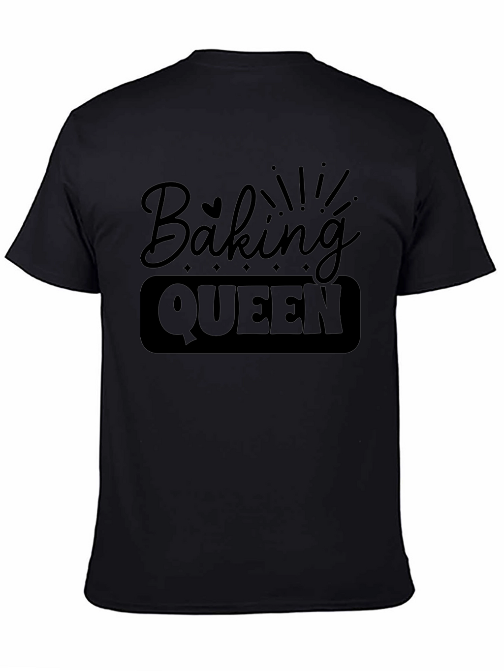 Baking Queen Black Graphic T-Shirt