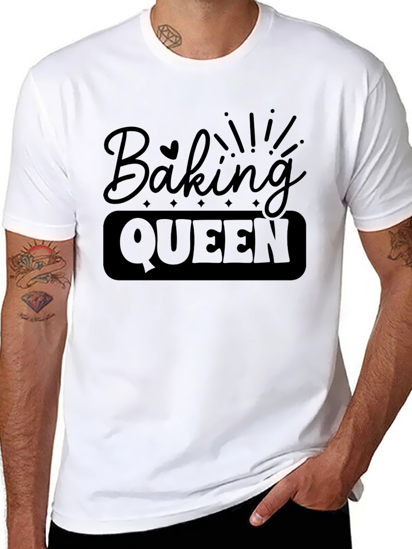 Baking Queen Black Graphic T-Shirt
