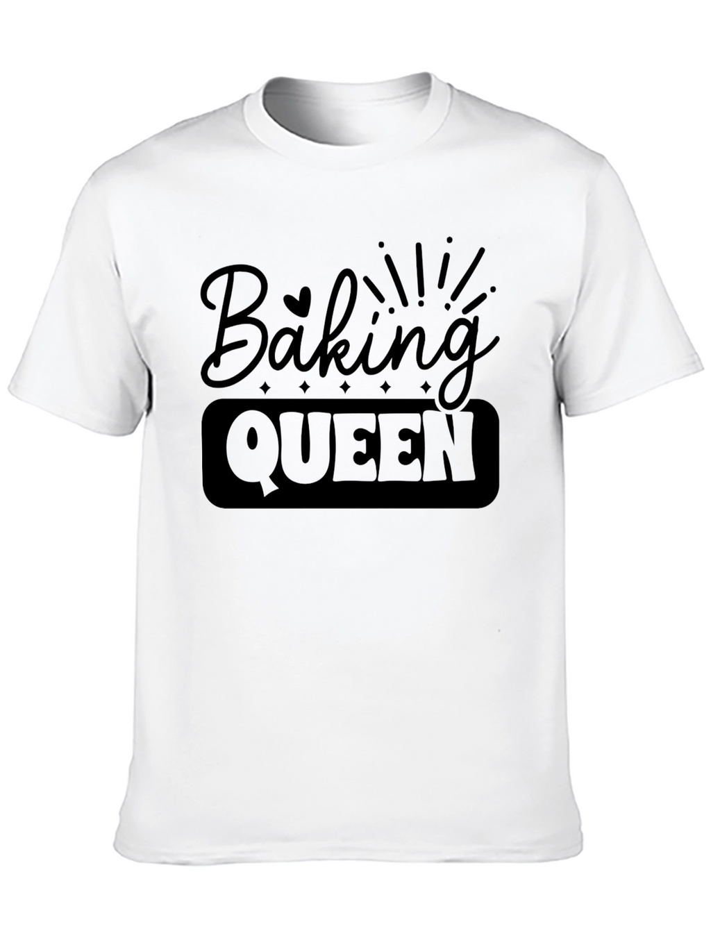Baking Queen Black Graphic T-Shirt