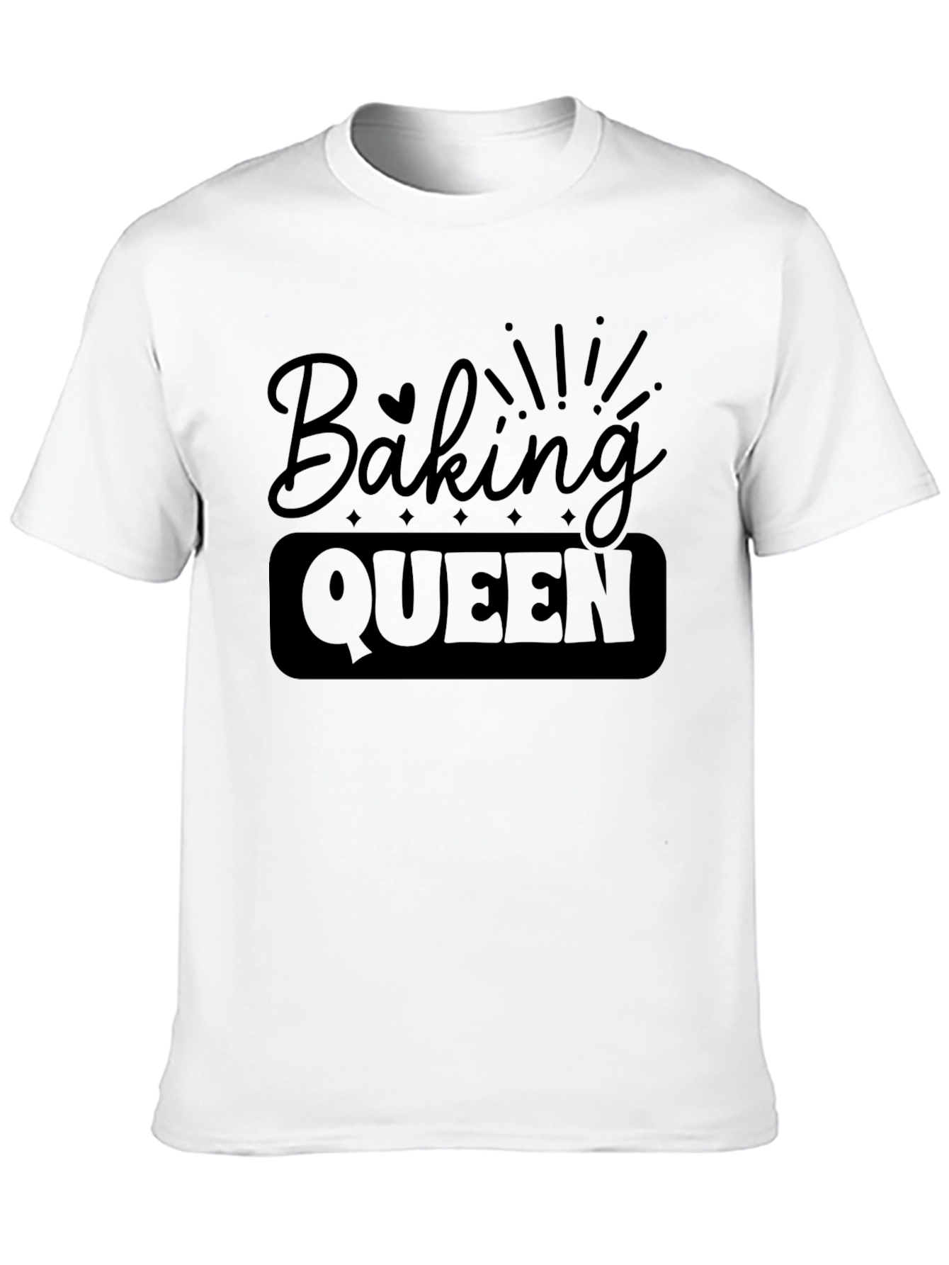 Baking Queen Black Graphic T-Shirt