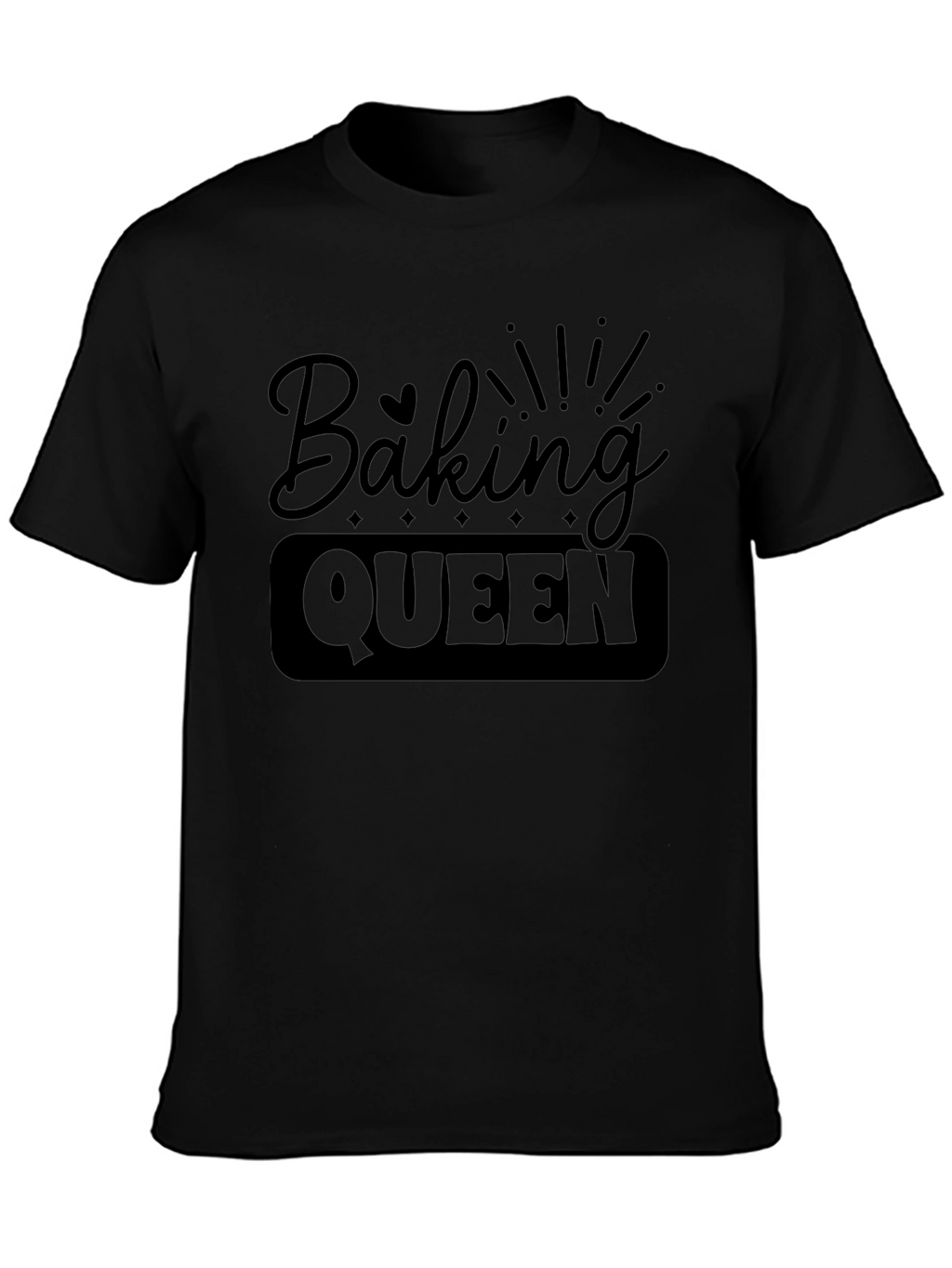 Baking Queen Black Graphic T-Shirt
