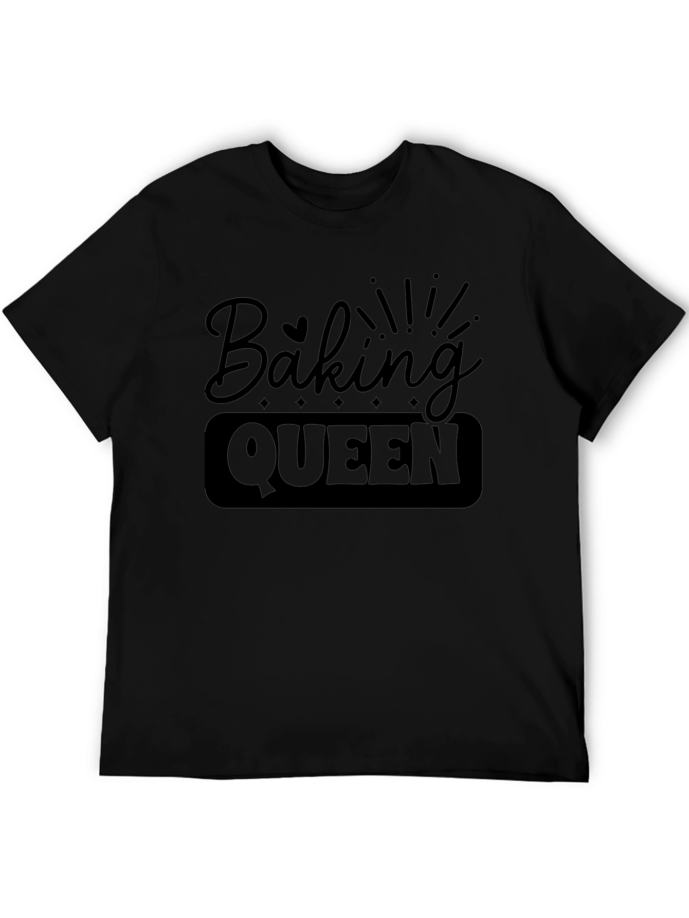 Baking Queen Black Graphic T-Shirt