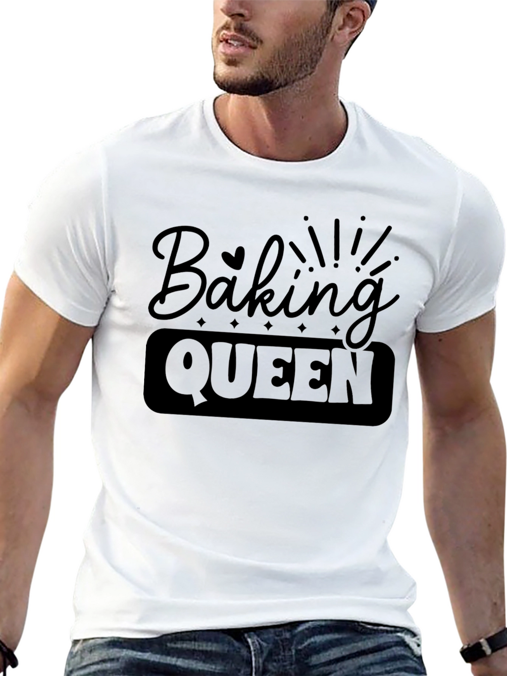 Baking Queen Black Graphic T-Shirt