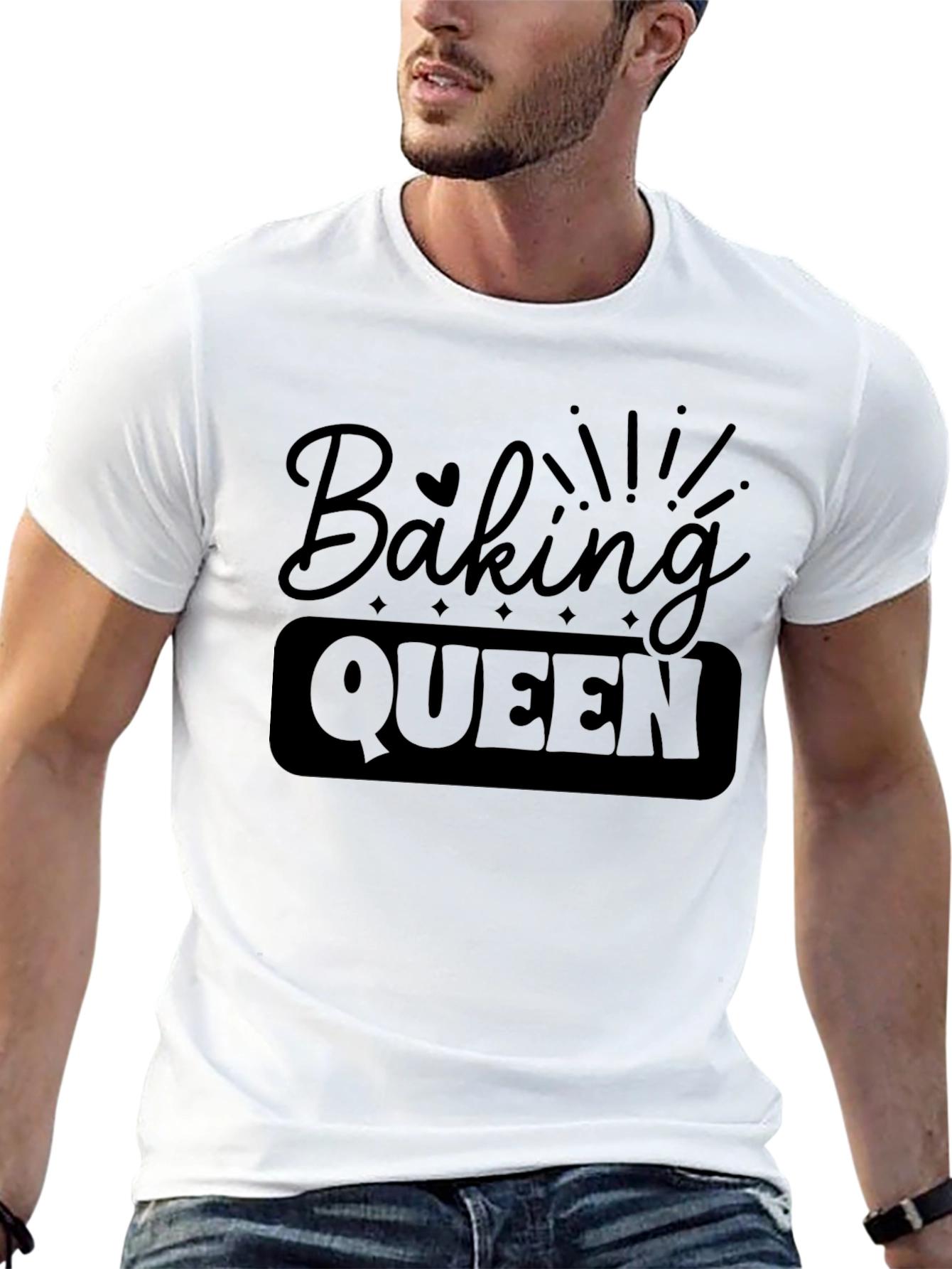 Baking Queen Black Graphic T-Shirt