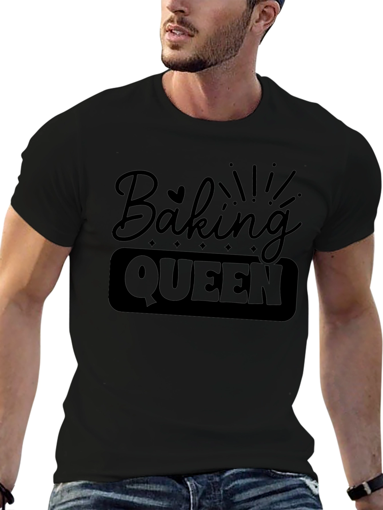Baking Queen Black Graphic T-Shirt