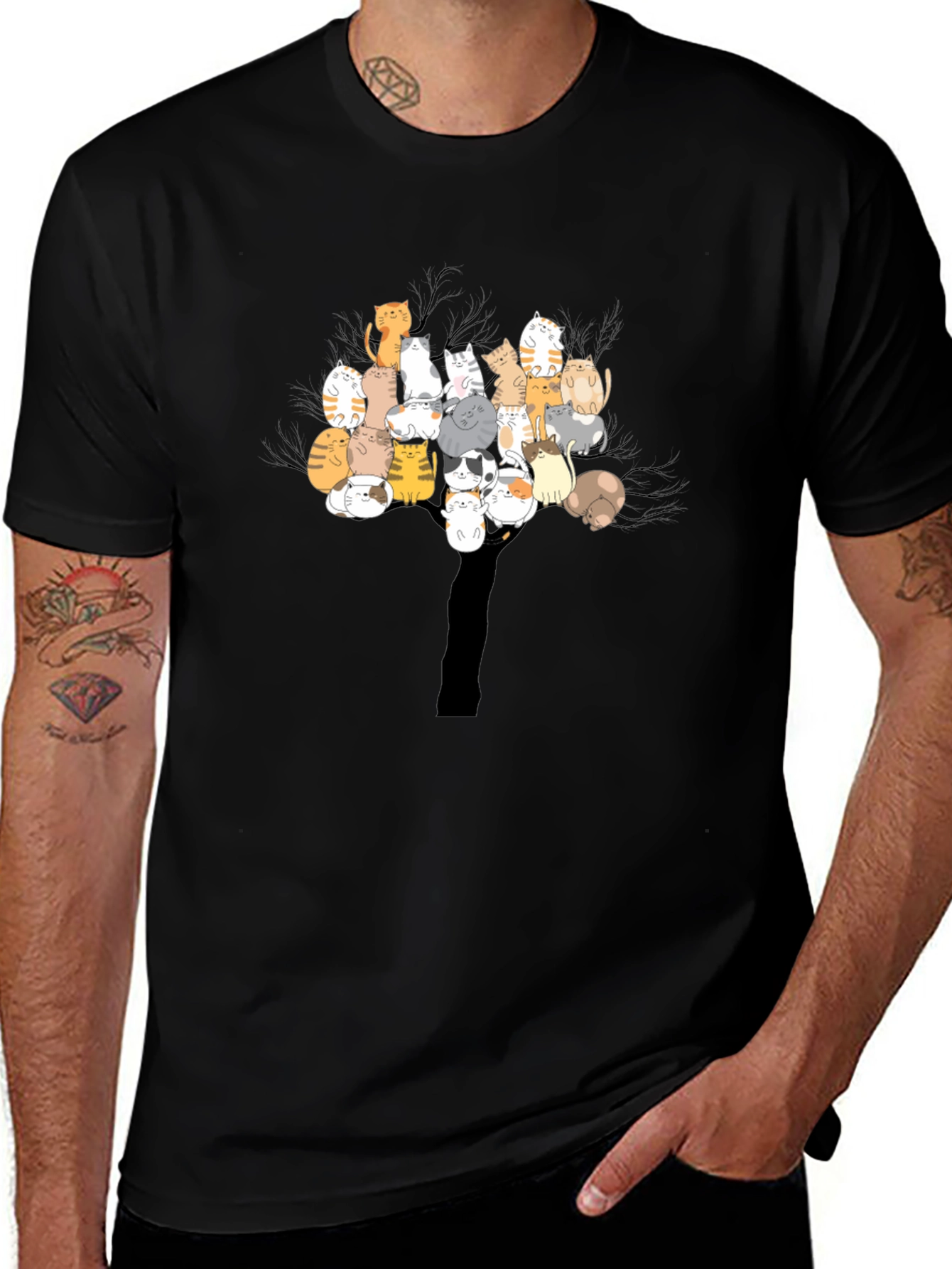 Cats Tree T-Shirt - Unique Graphic Tee