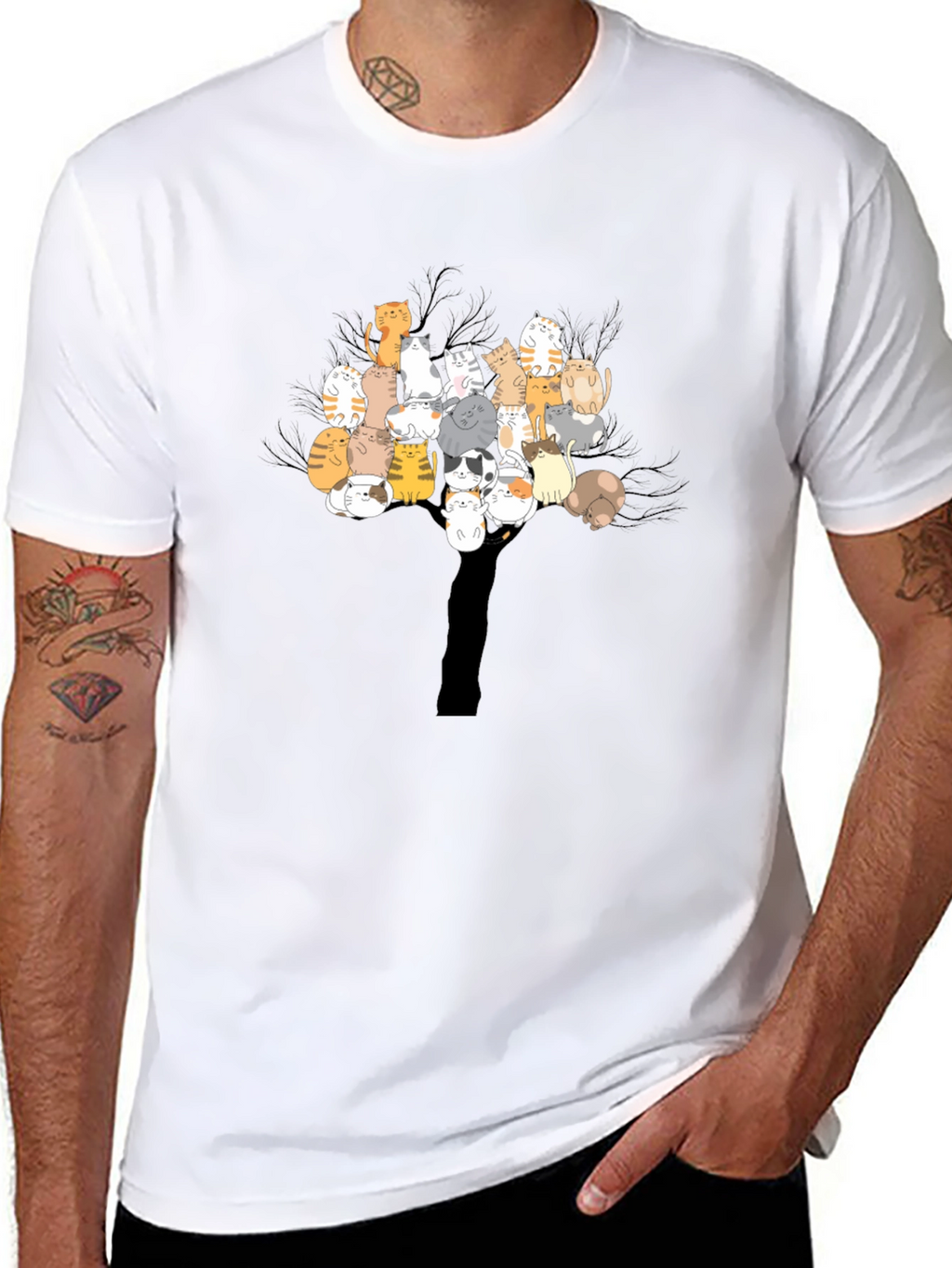 Cats Tree T-Shirt - Unique Graphic Tee