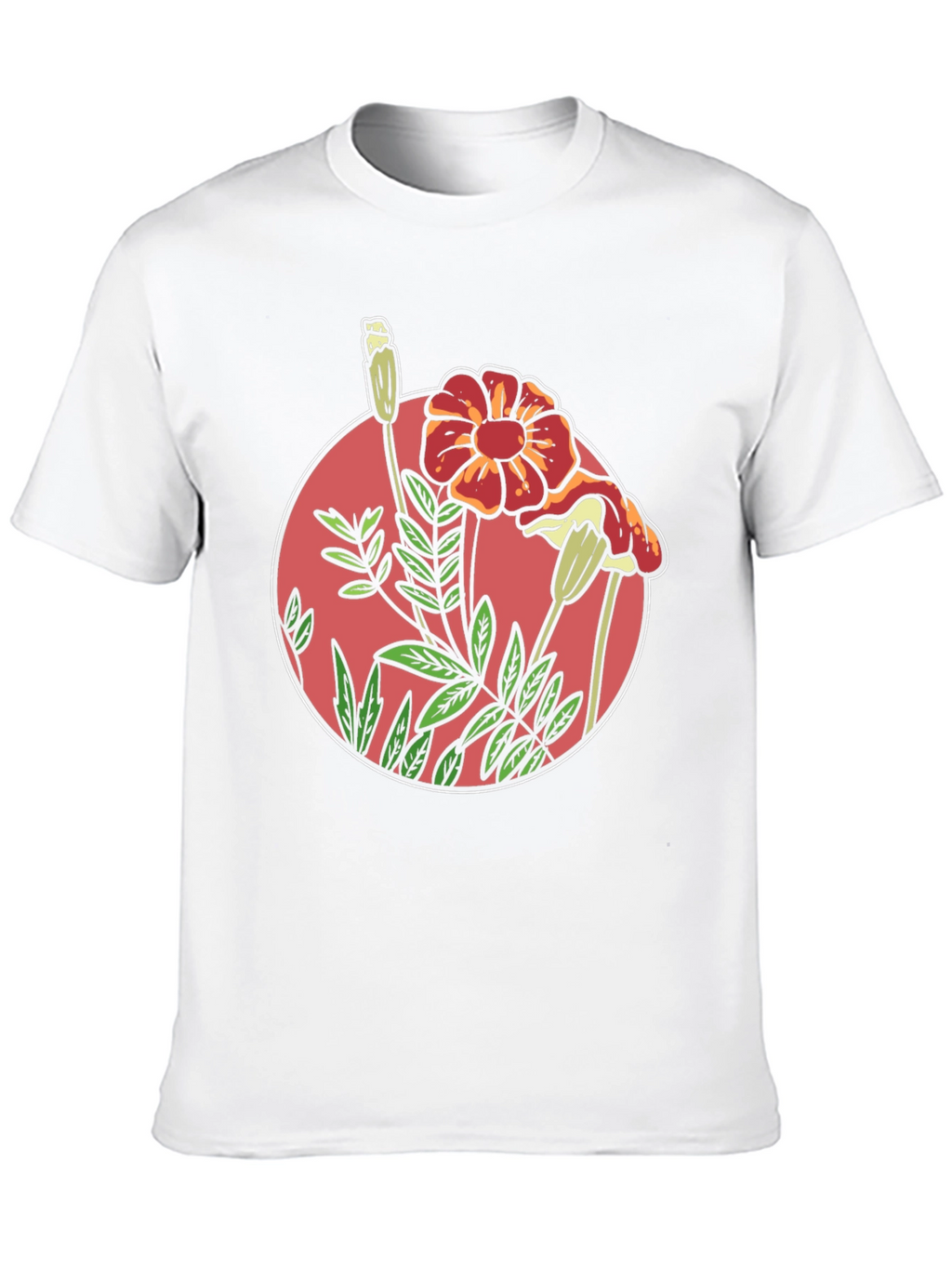 Floral Graphic Black T-Shirt