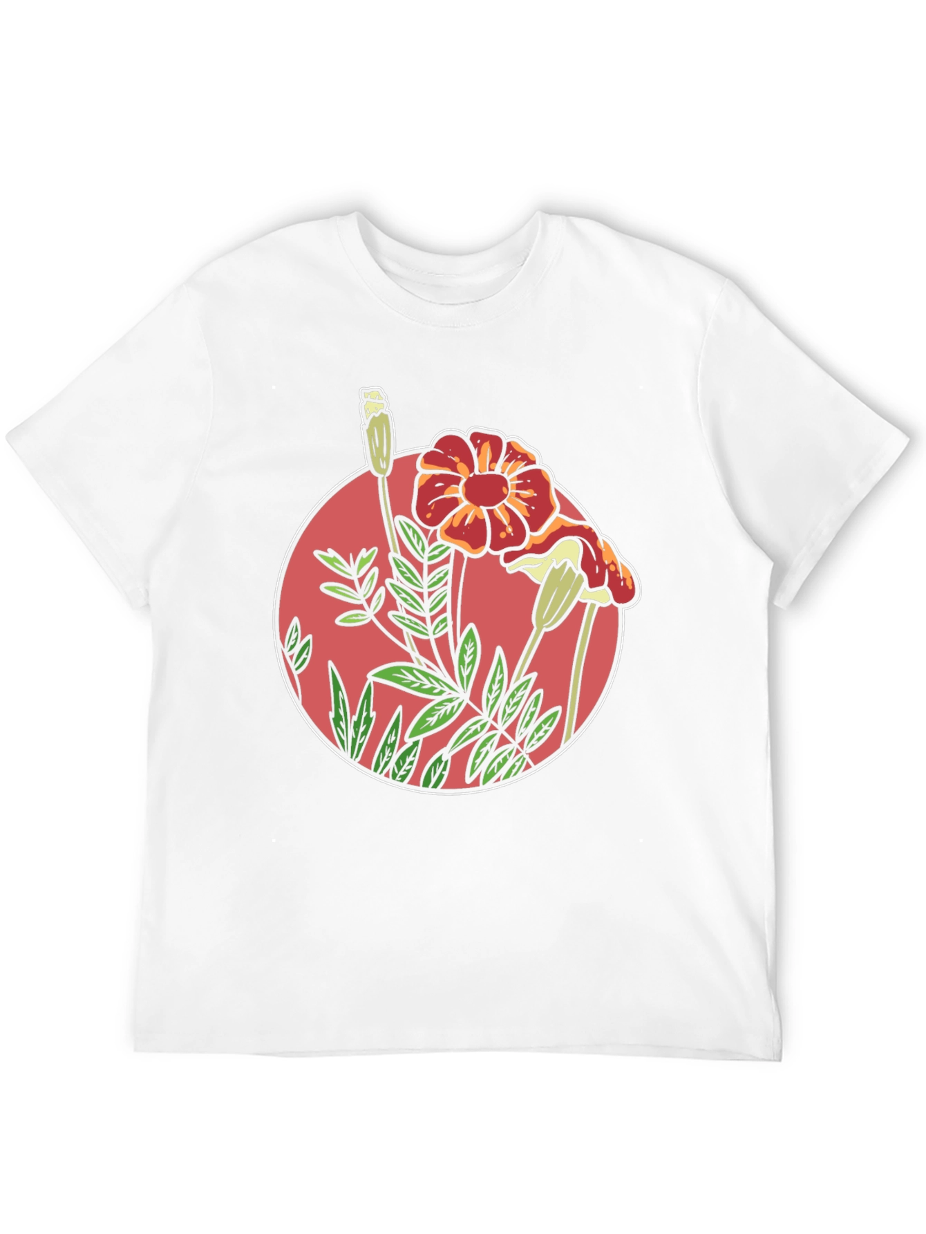 Floral Graphic Black T-Shirt