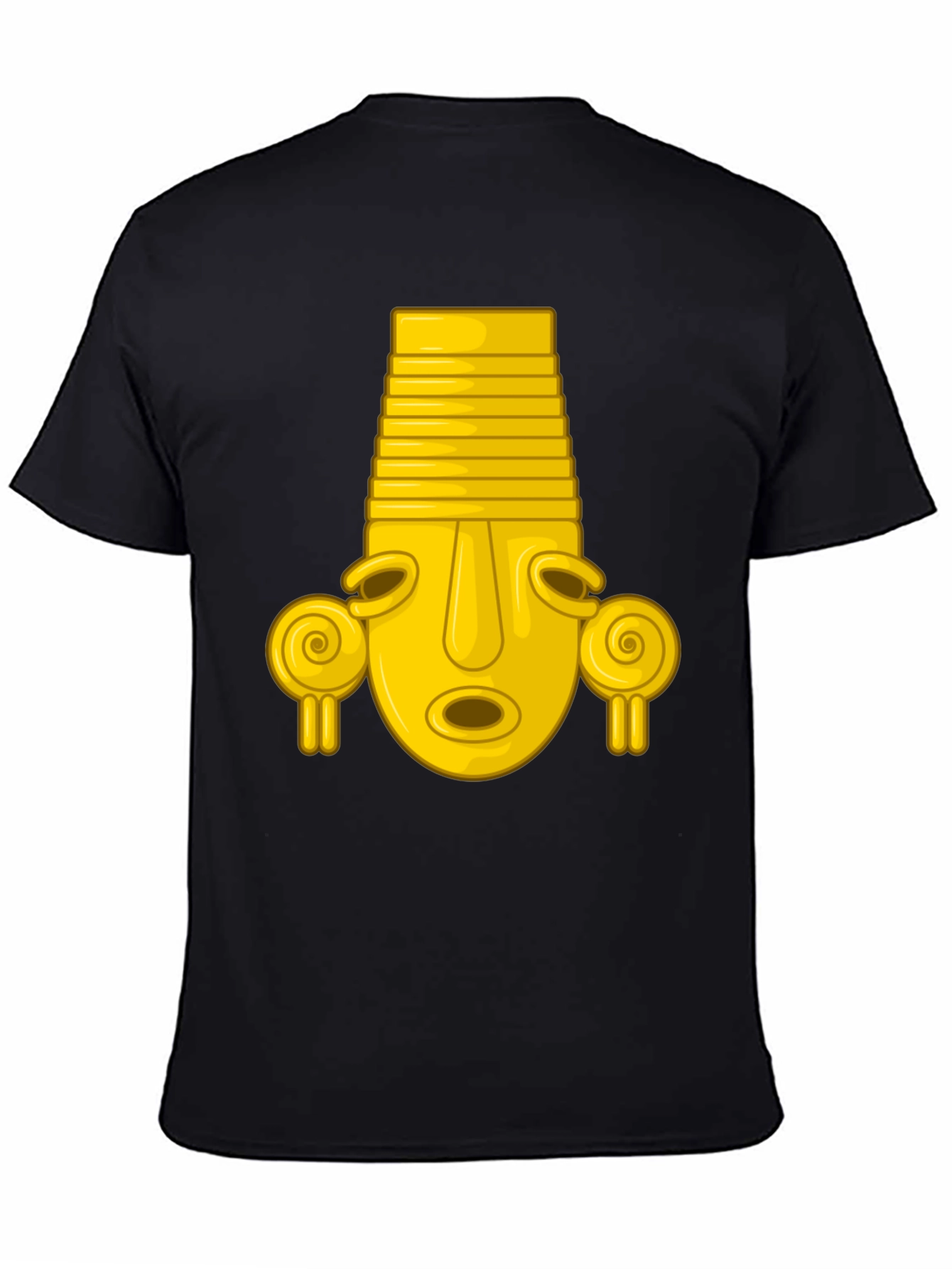 Golden Mask Graphic T-Shirt - Stylish Cotton Tee