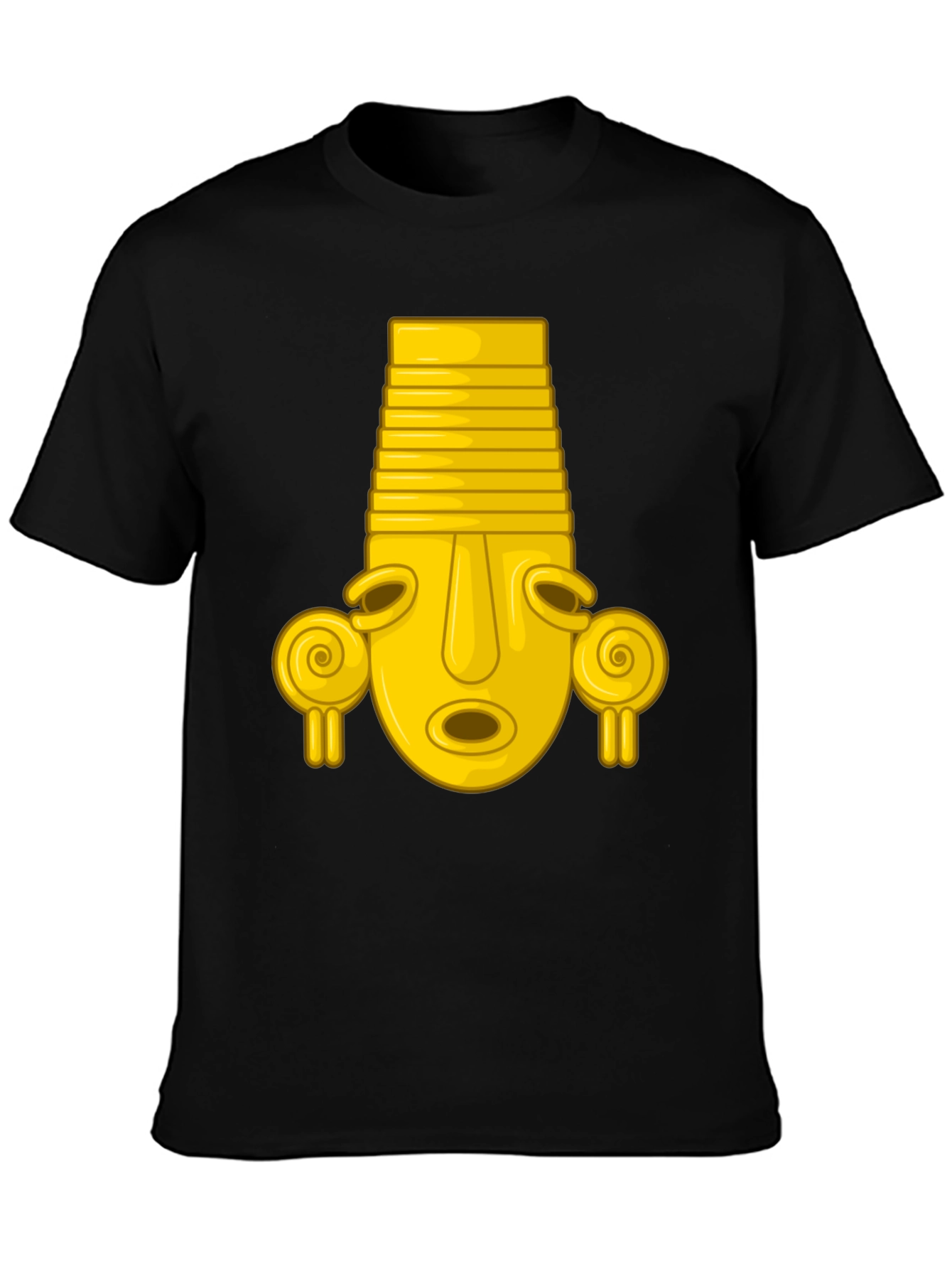 Golden Mask Graphic T-Shirt - Stylish Cotton Tee