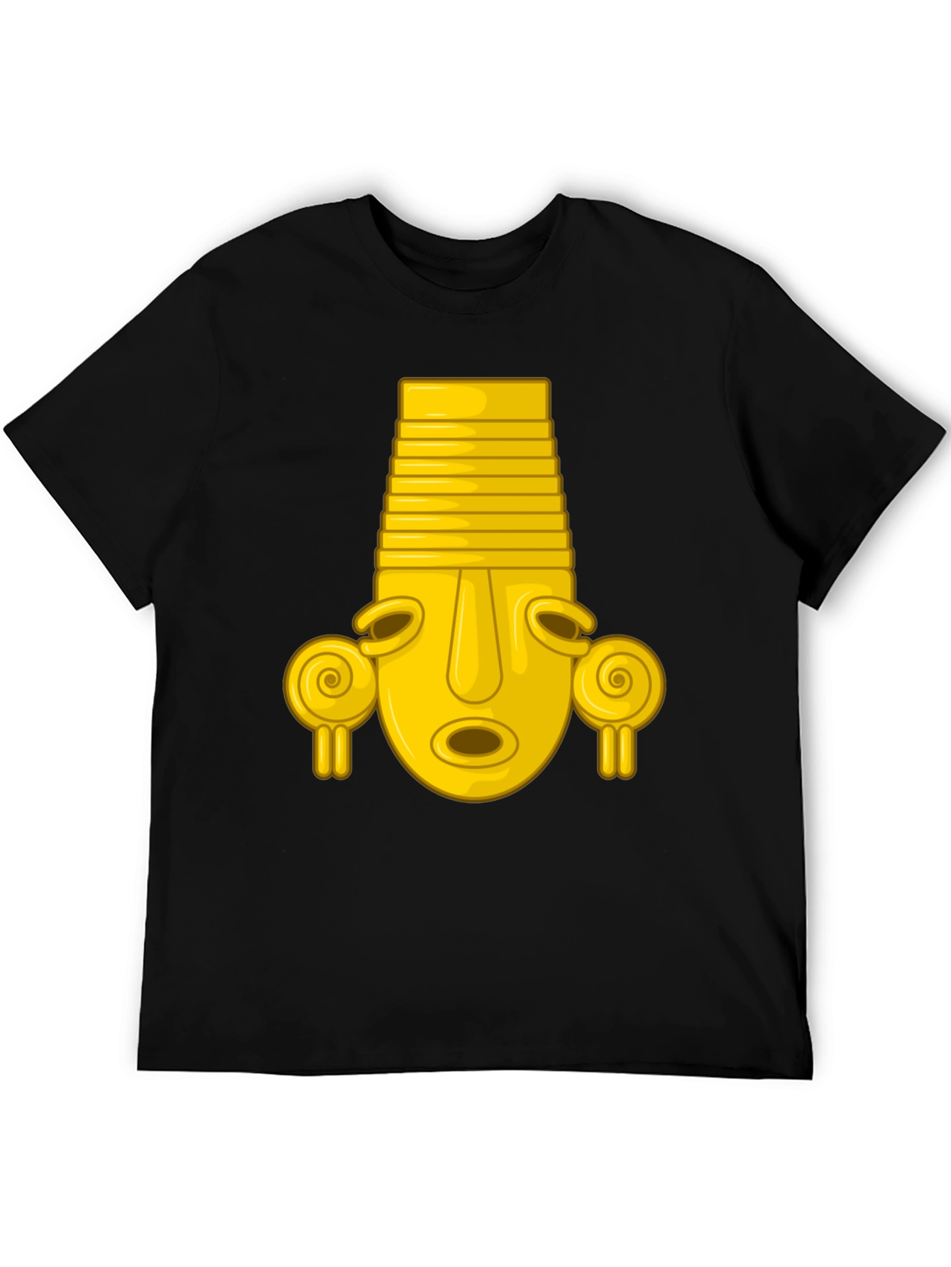 Golden Mask Graphic T-Shirt - Stylish Cotton Tee
