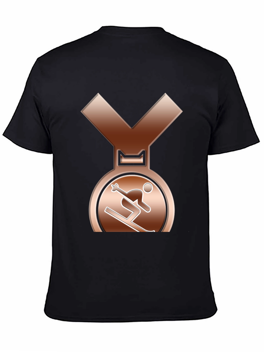 Bronze Skiing Medal Graphic T-Shirt