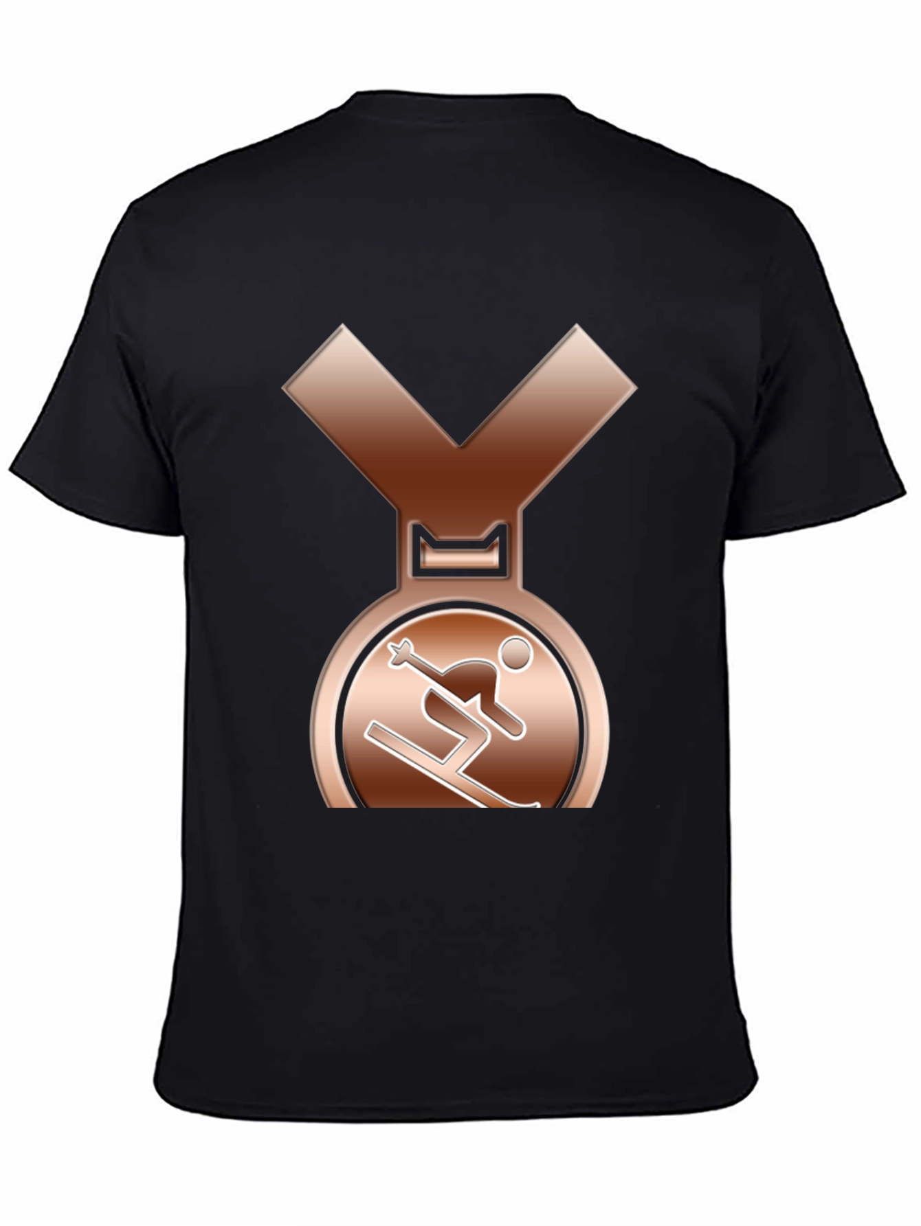 Bronze Skiing Medal Graphic T-Shirt