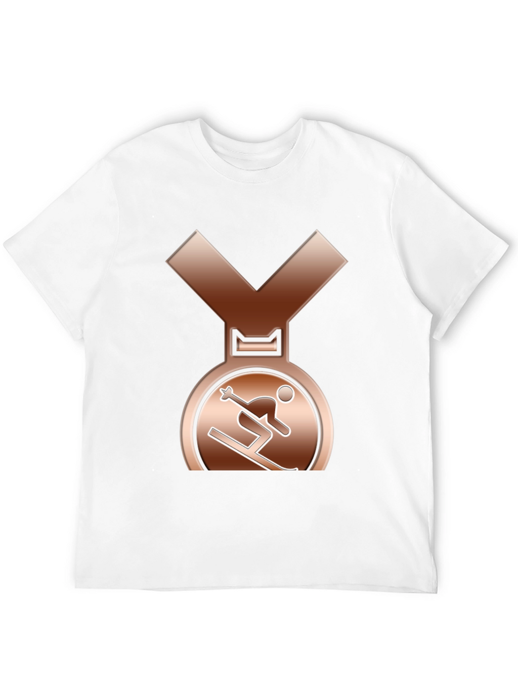 Bronze Skiing Medal Graphic T-Shirt