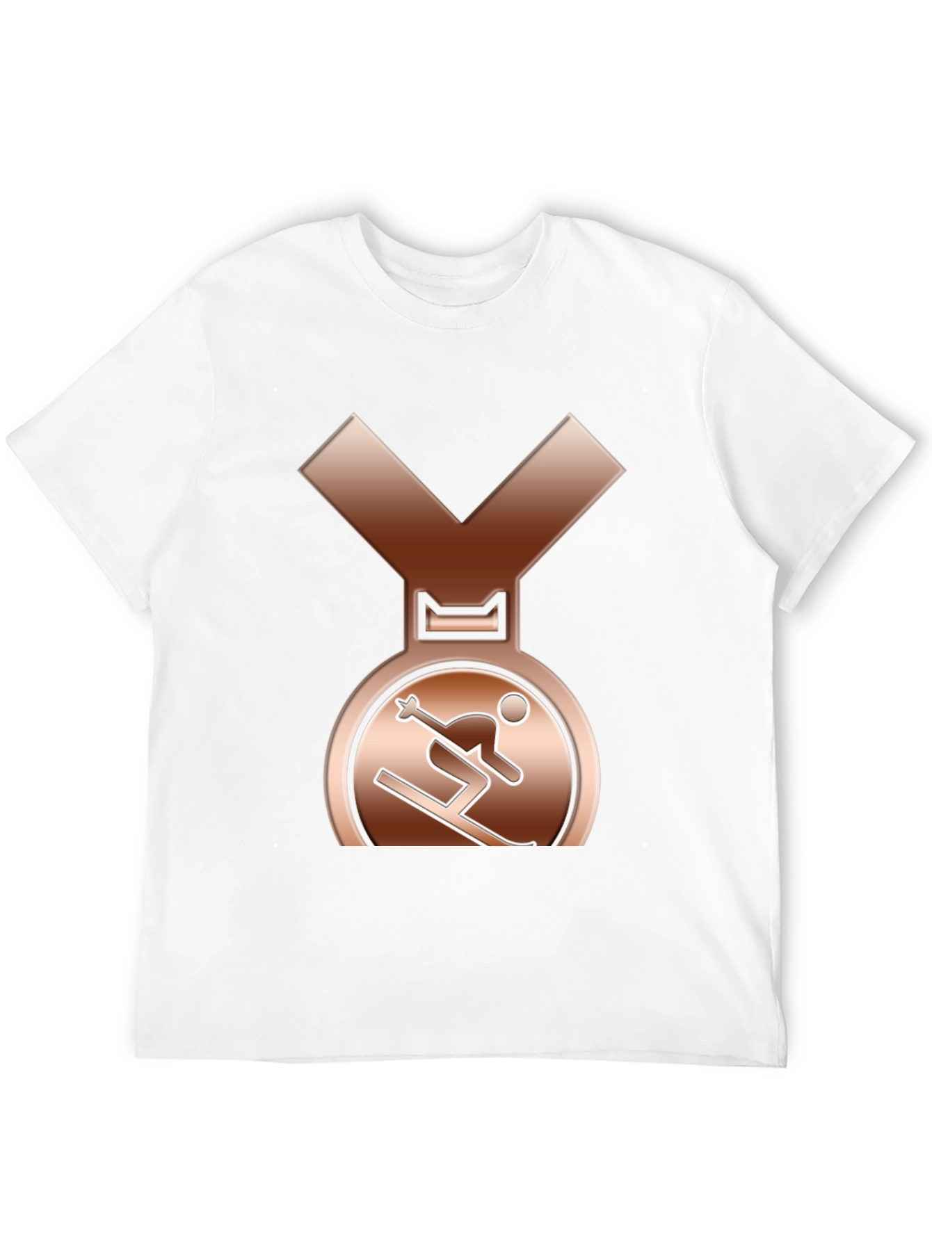 Bronze Skiing Medal Graphic T-Shirt