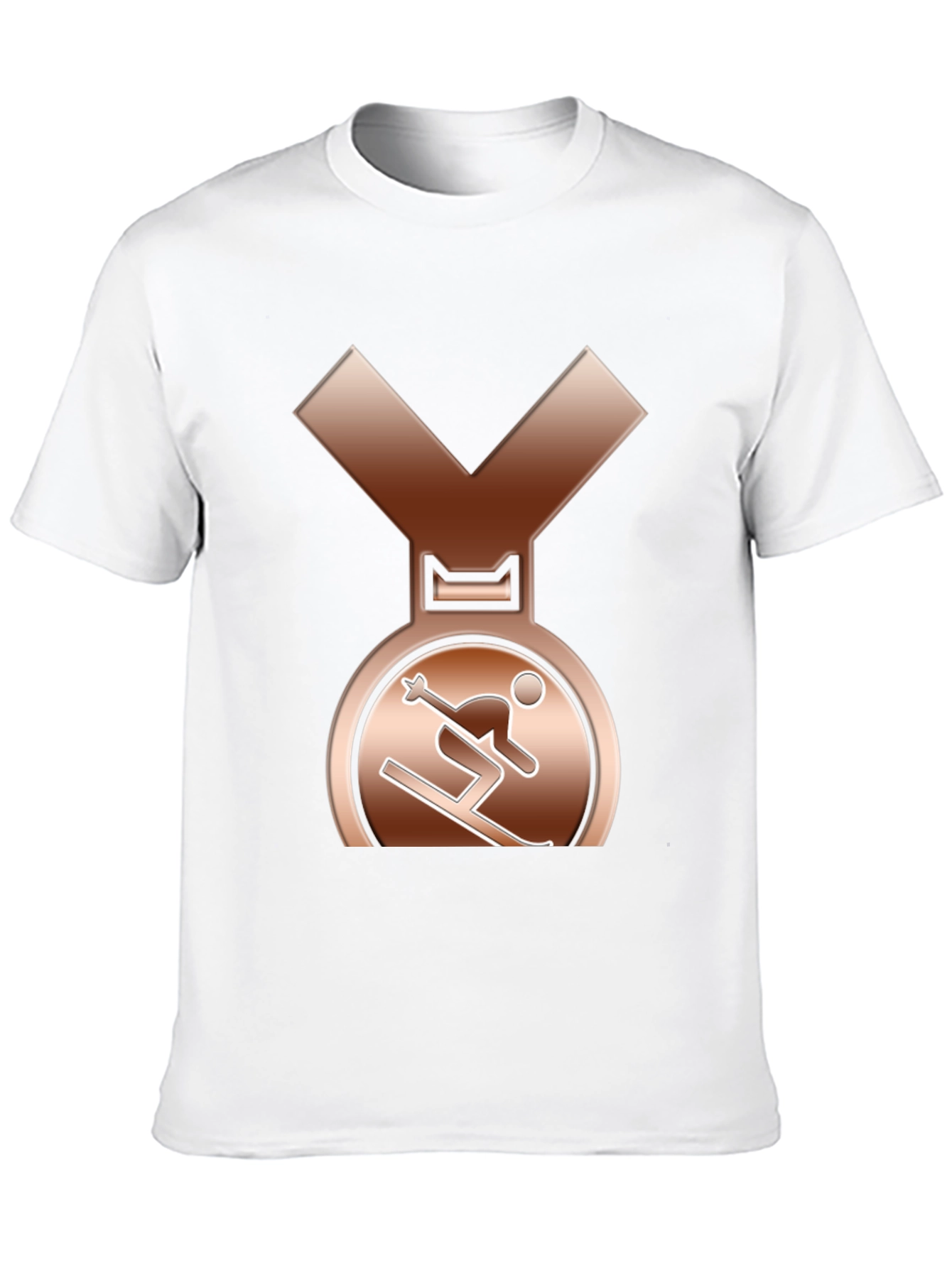 Bronze Skiing Medal Graphic T-Shirt