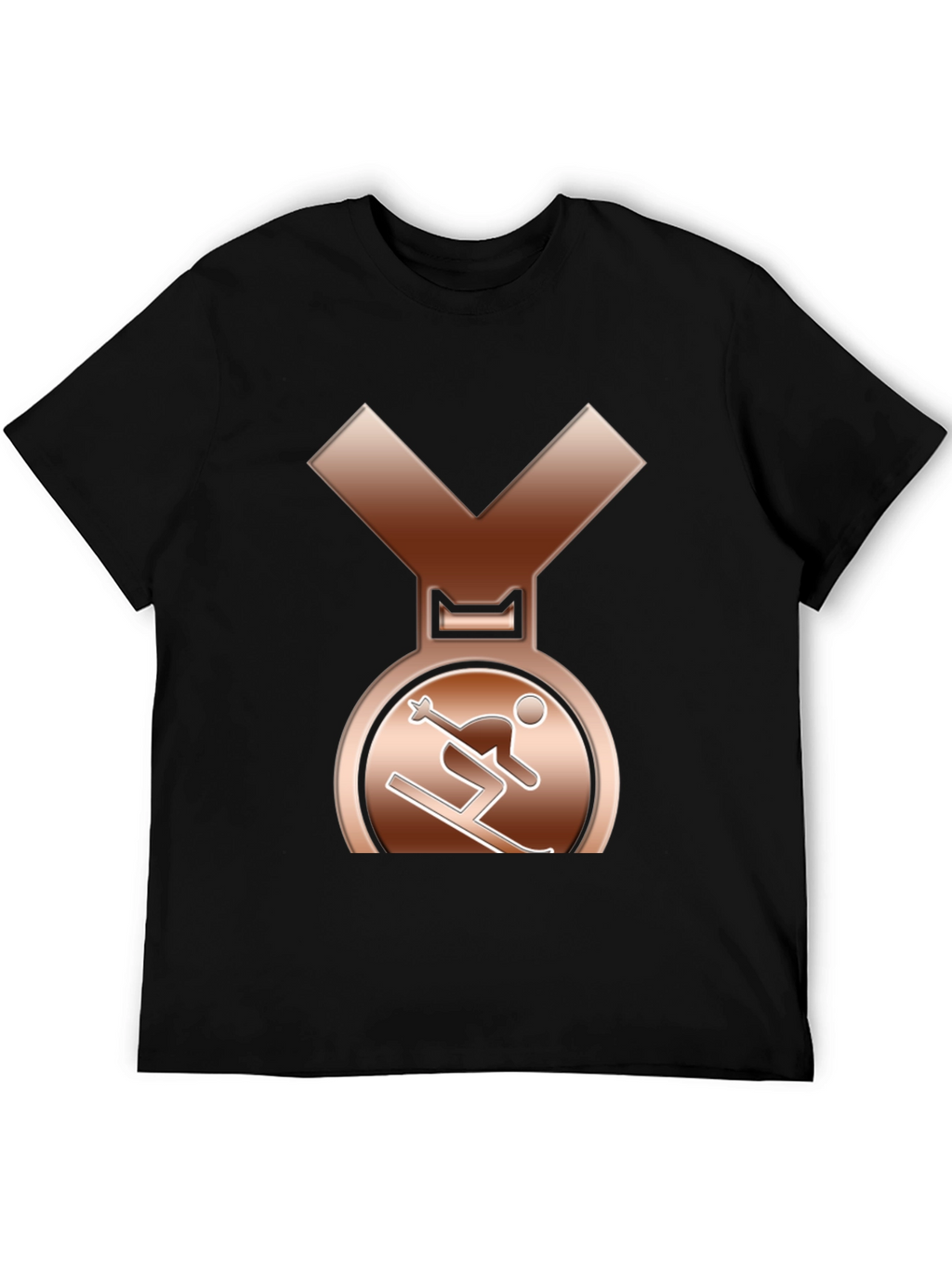 Bronze Skiing Medal Graphic T-Shirt