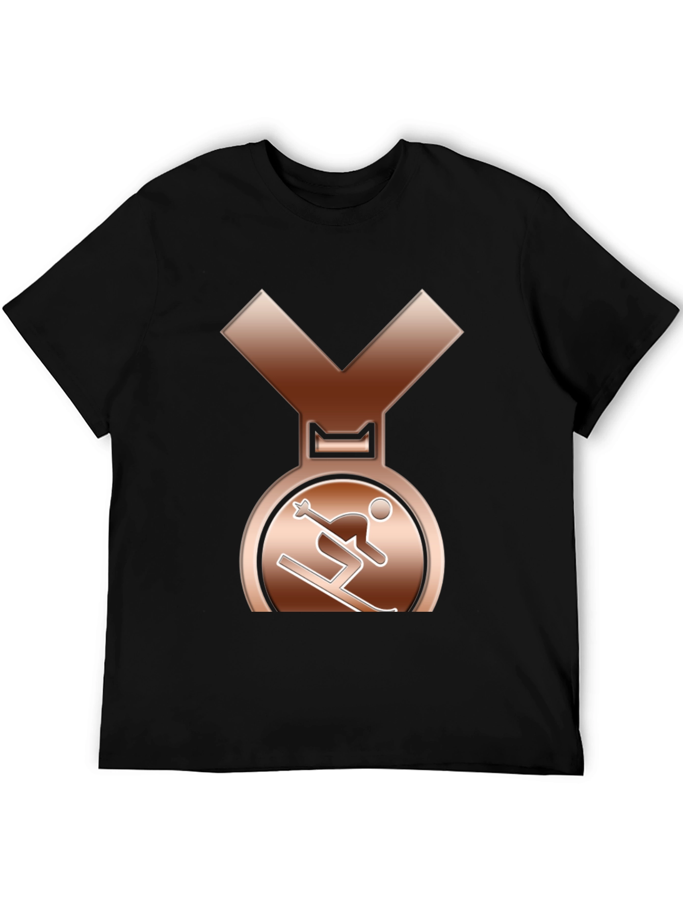 Bronze Skiing Medal Graphic T-Shirt