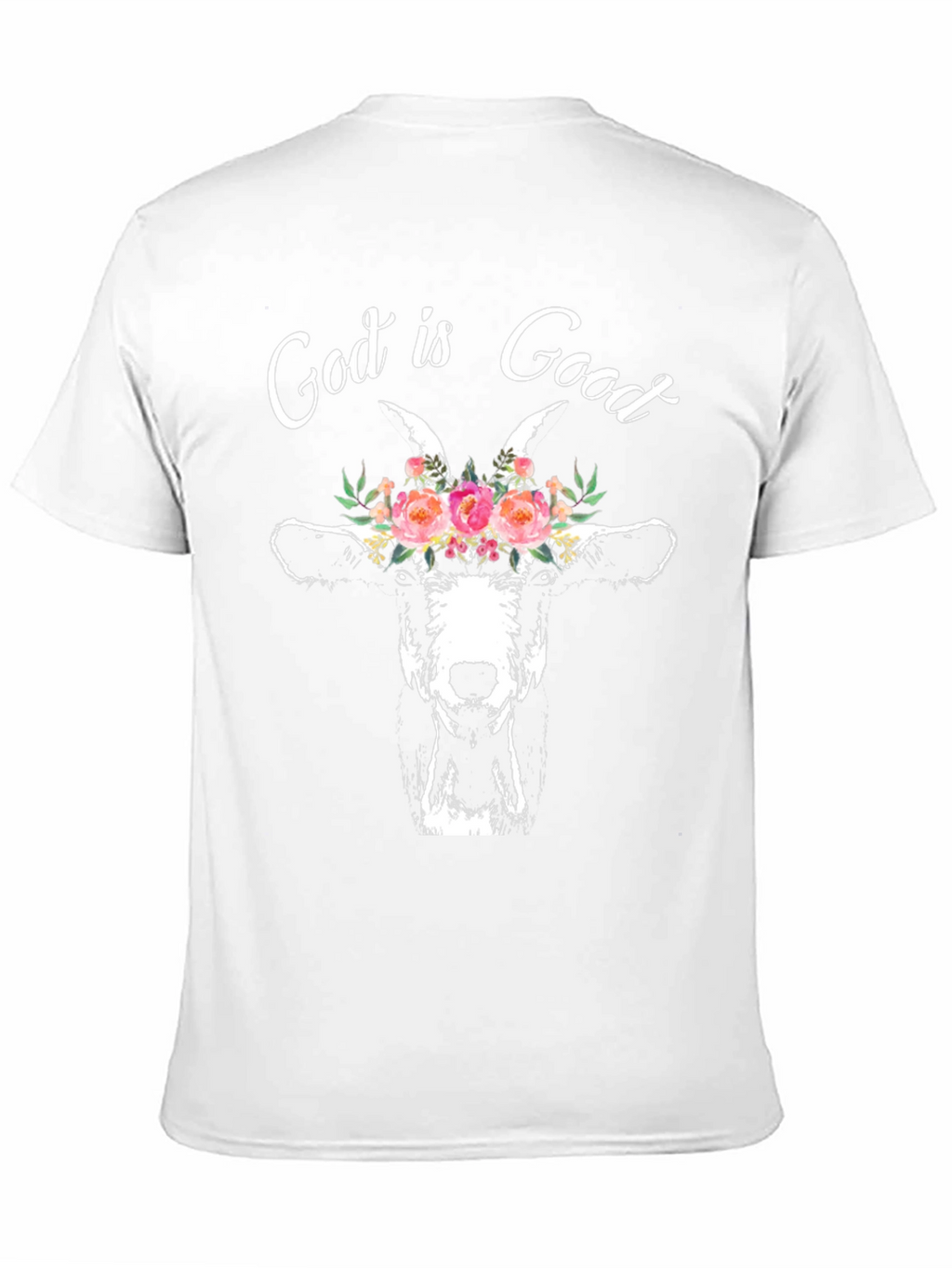 God is Good Goat Floral T-Shirt