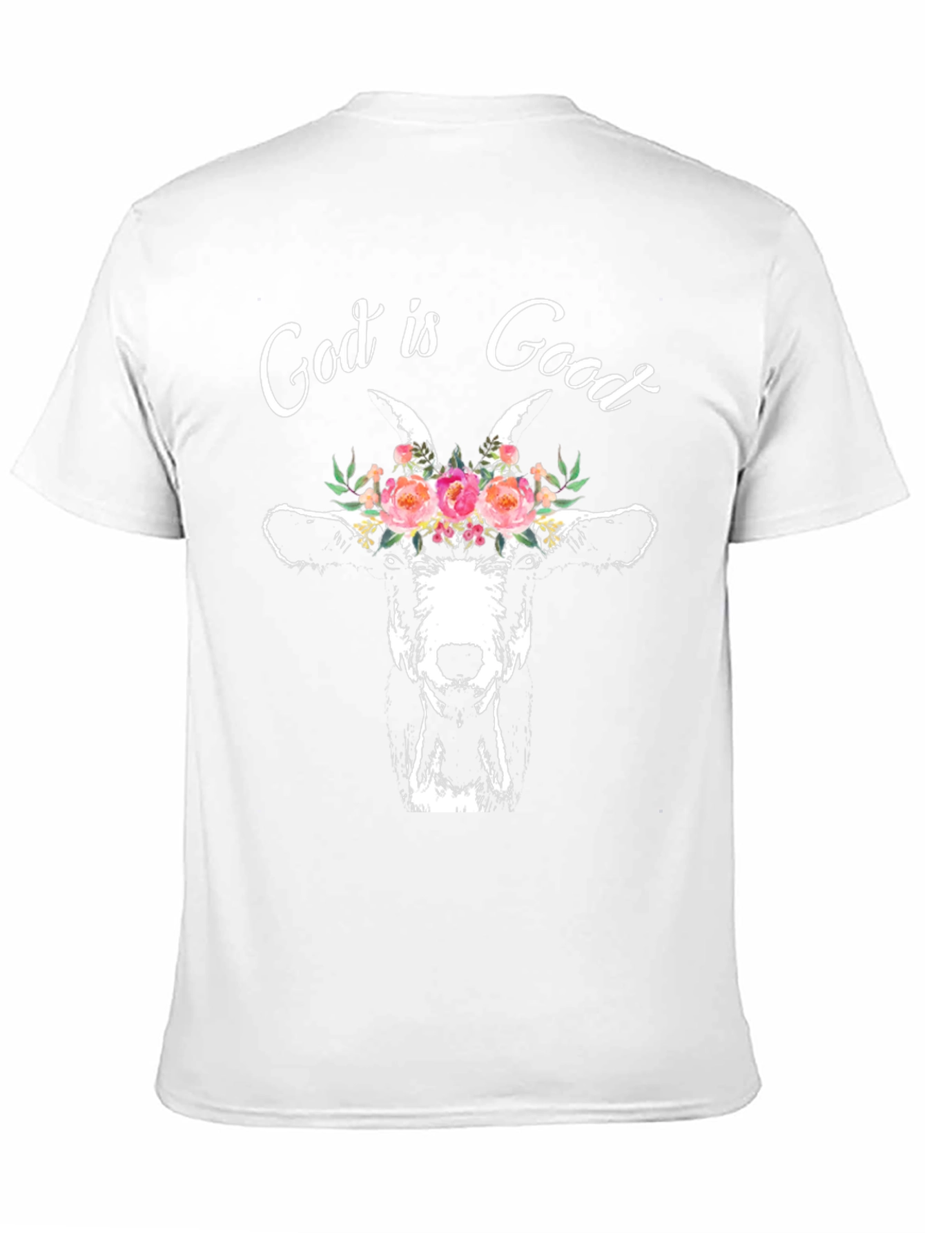 God is Good Goat Floral T-Shirt
