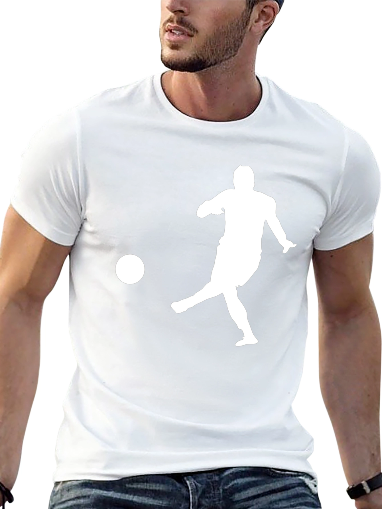 Soccer Kick Graphic T-Shirt - Black