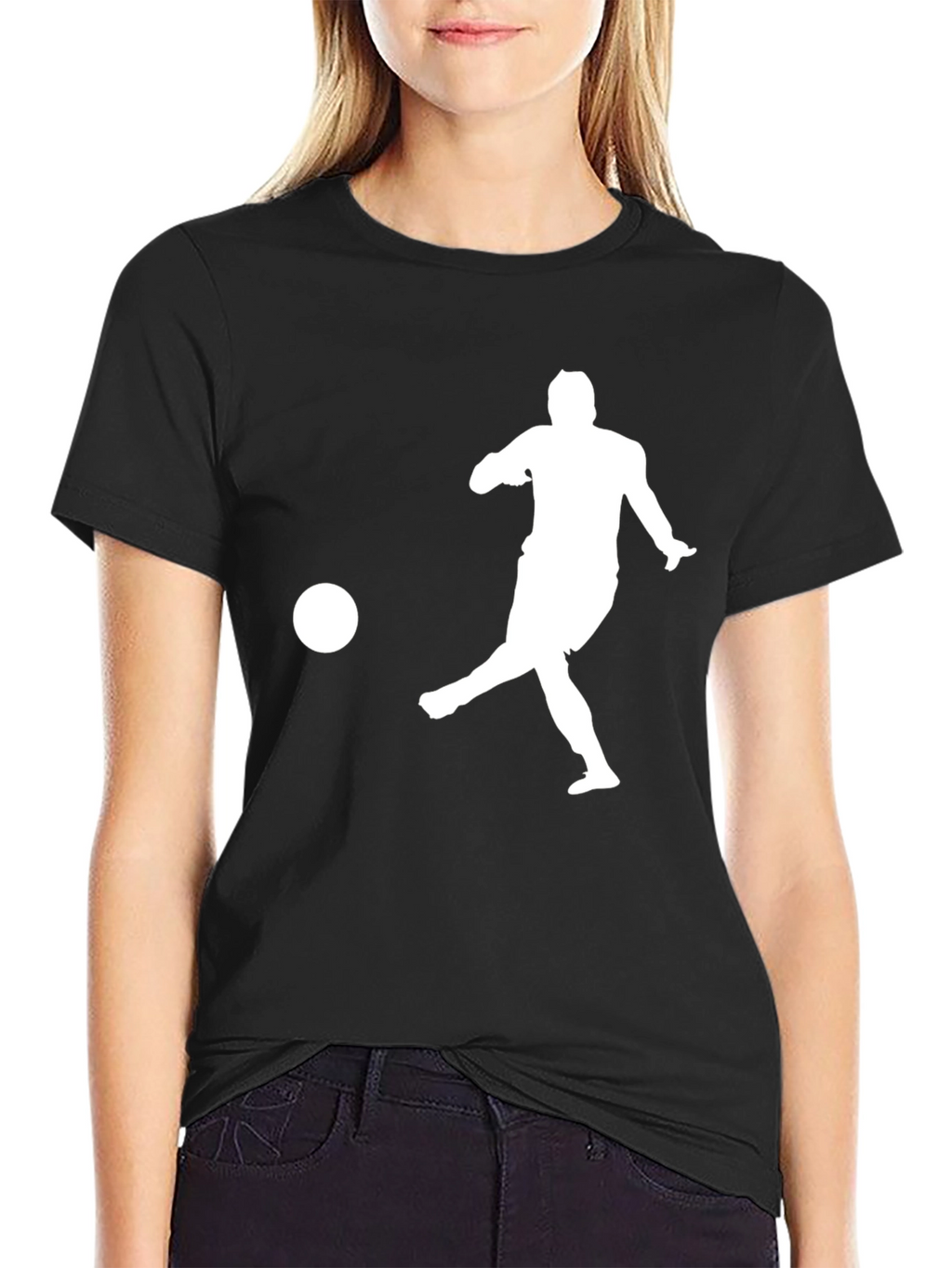 Soccer Kick Graphic T-Shirt - Black