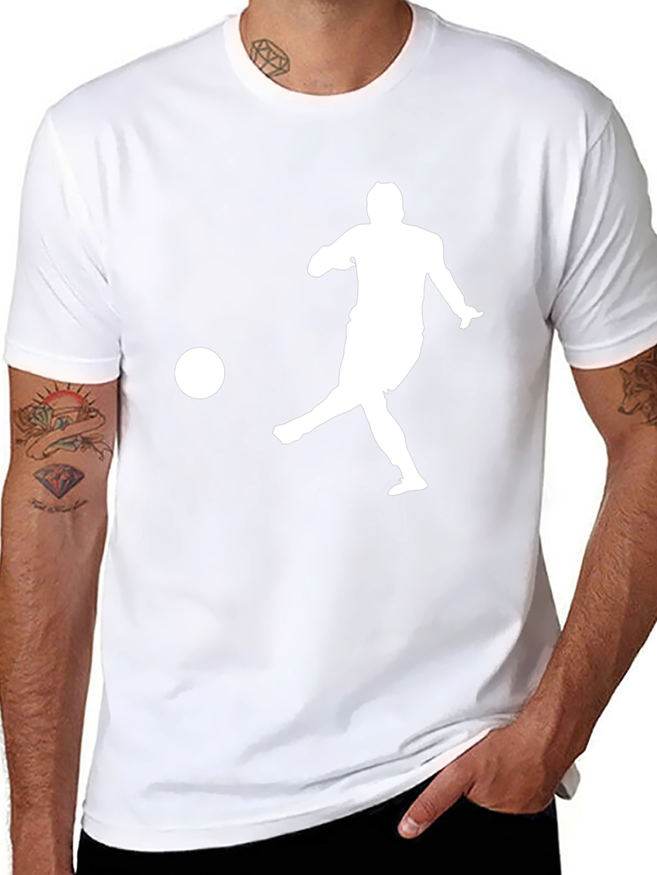Soccer Kick Graphic T-Shirt - Black