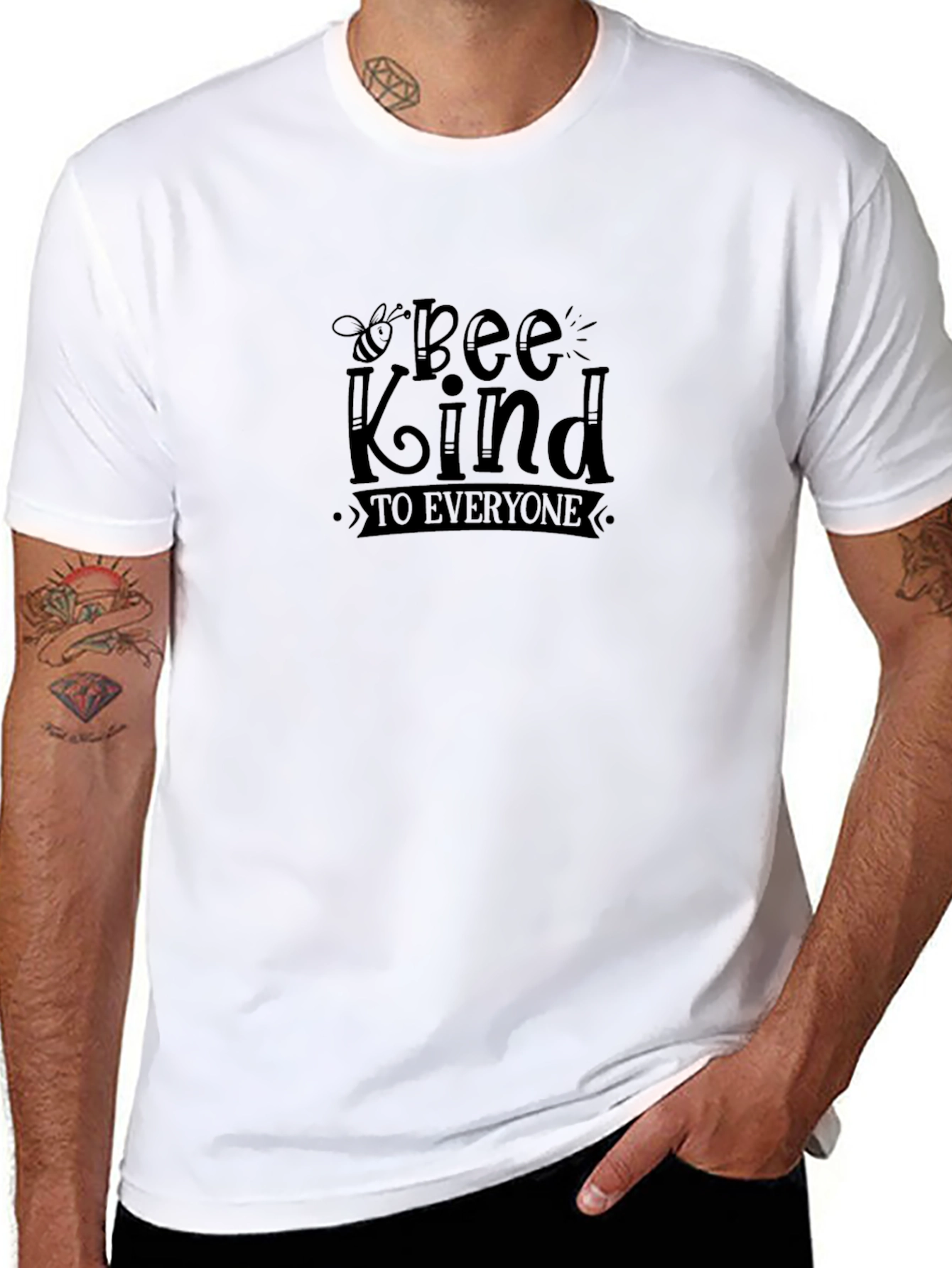 Bee Kind To Everyone Graphic Black T-Shirt