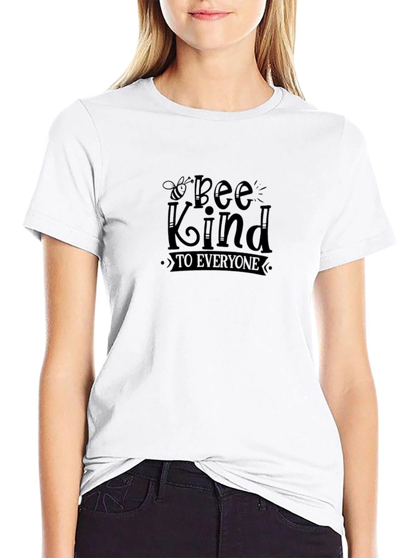 Bee Kind To Everyone Graphic Black T-Shirt