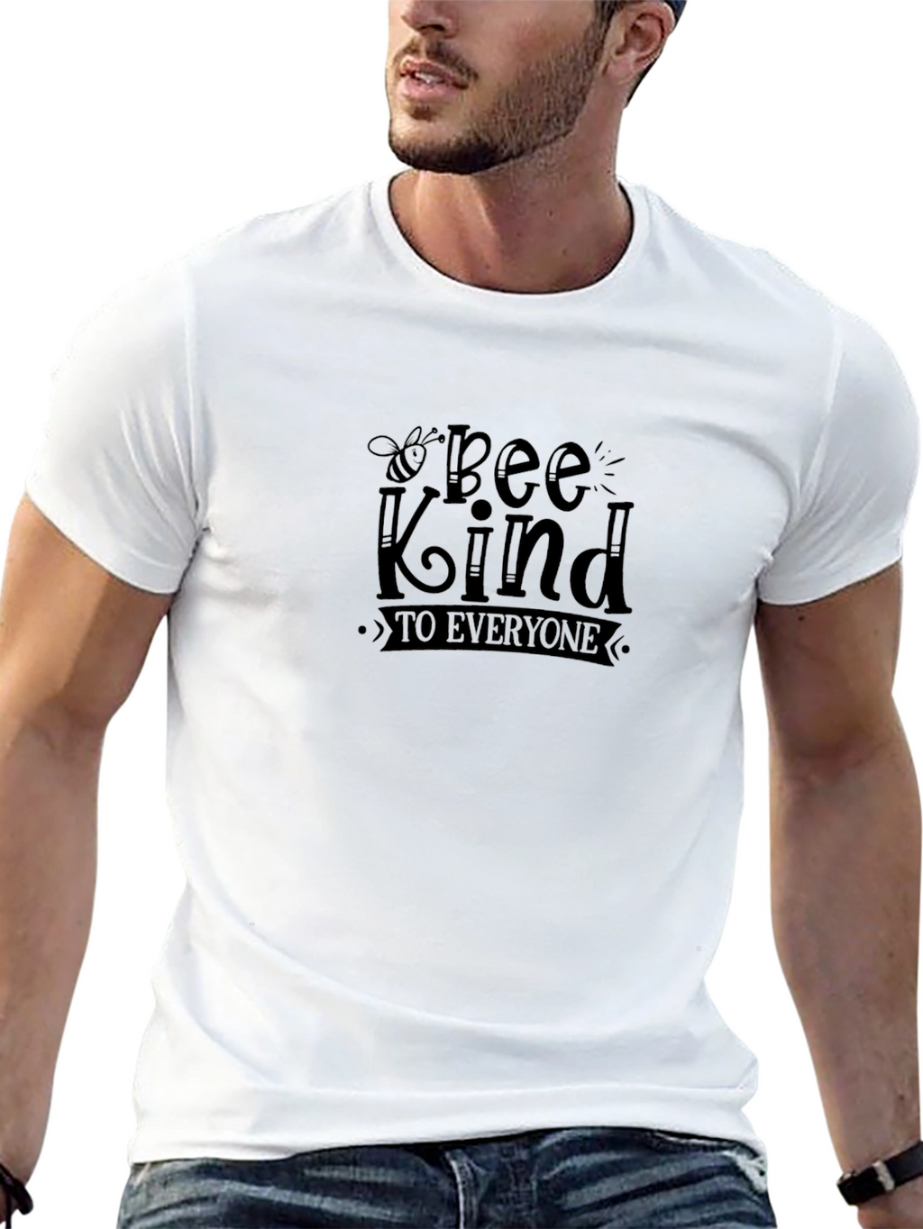Bee Kind To Everyone Graphic Black T-Shirt