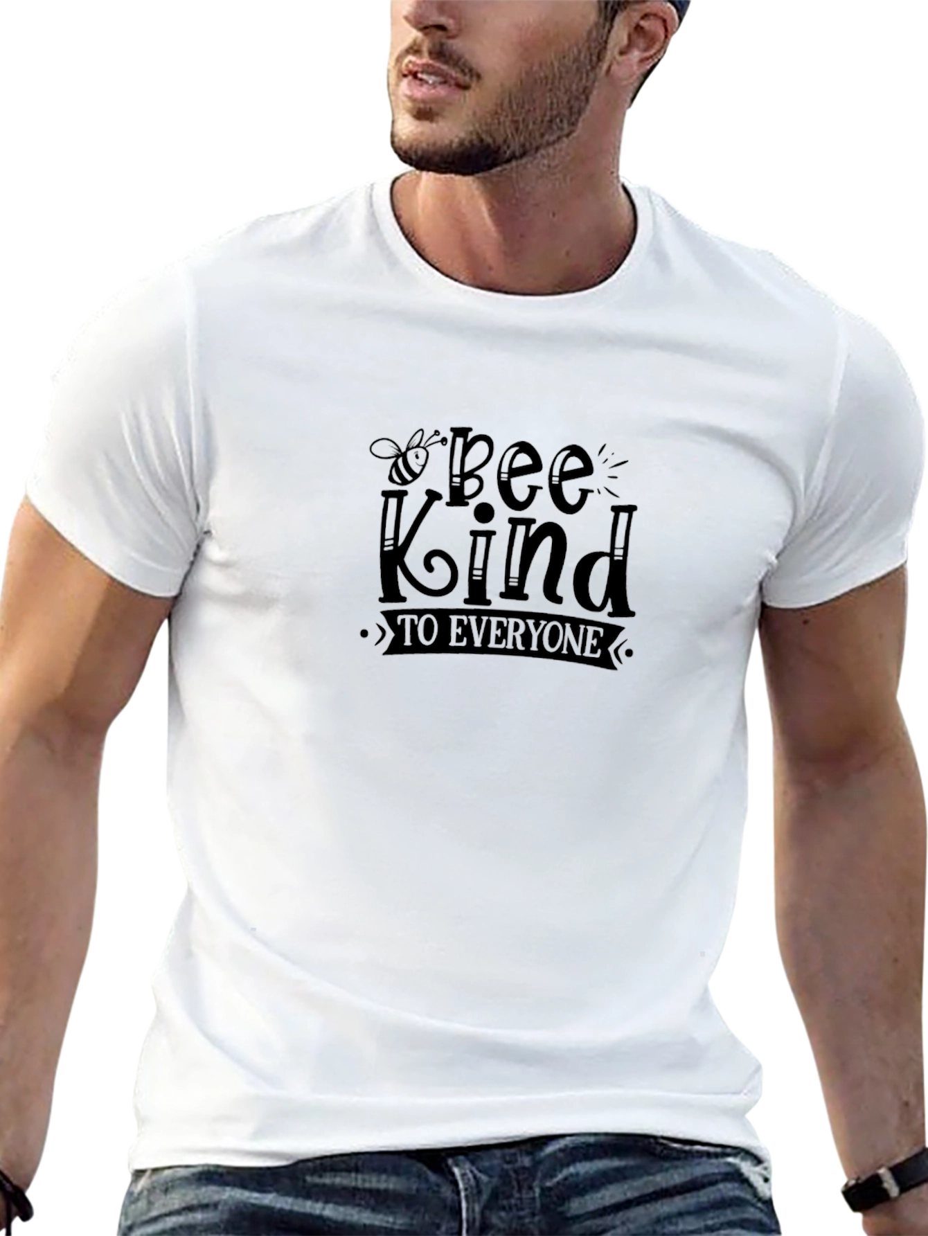 Bee Kind To Everyone Graphic Black T-Shirt