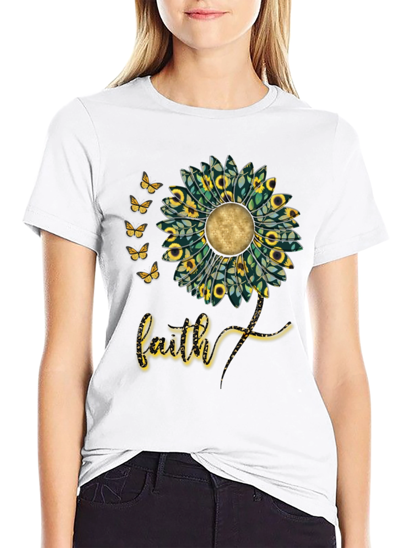 Faith Sunflower Graphic Tee